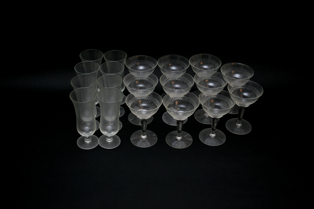 Frosted and Etched Glass Barware