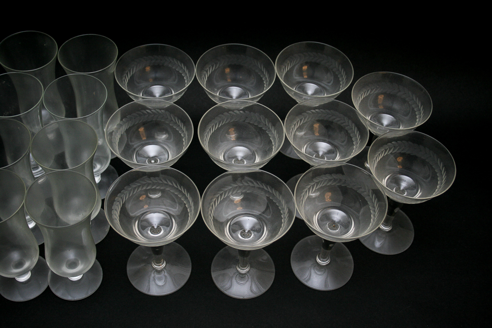 Frosted and Etched Glass Barware