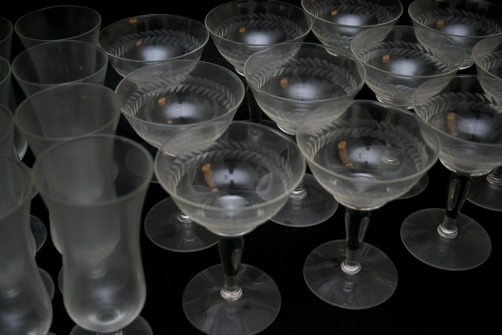Frosted and Etched Glass Barware