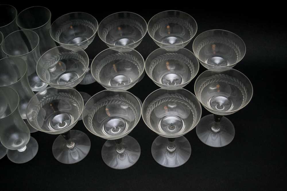 Frosted and Etched Glass Barware