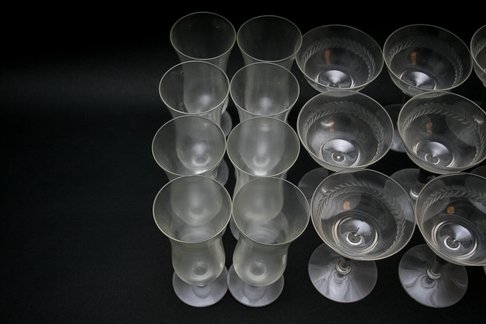 Frosted and Etched Glass Barware