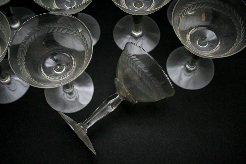Frosted and Etched Glass Barware