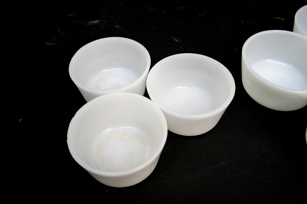 Vintage Milk Glass Inlcuding Fire King and Glasbake