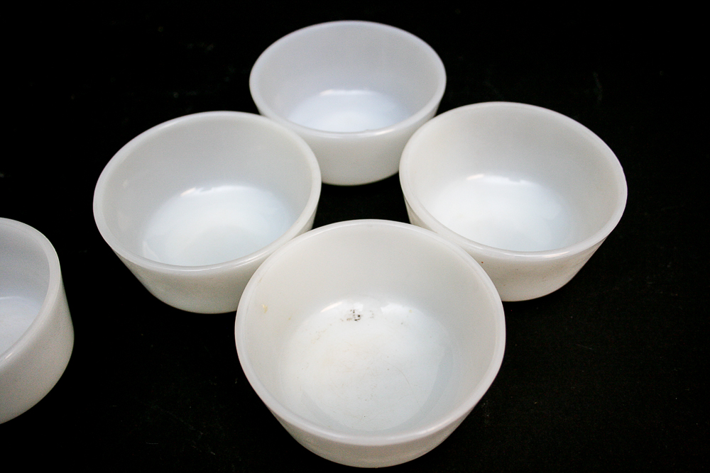 Vintage Milk Glass Inlcuding Fire King and Glasbake