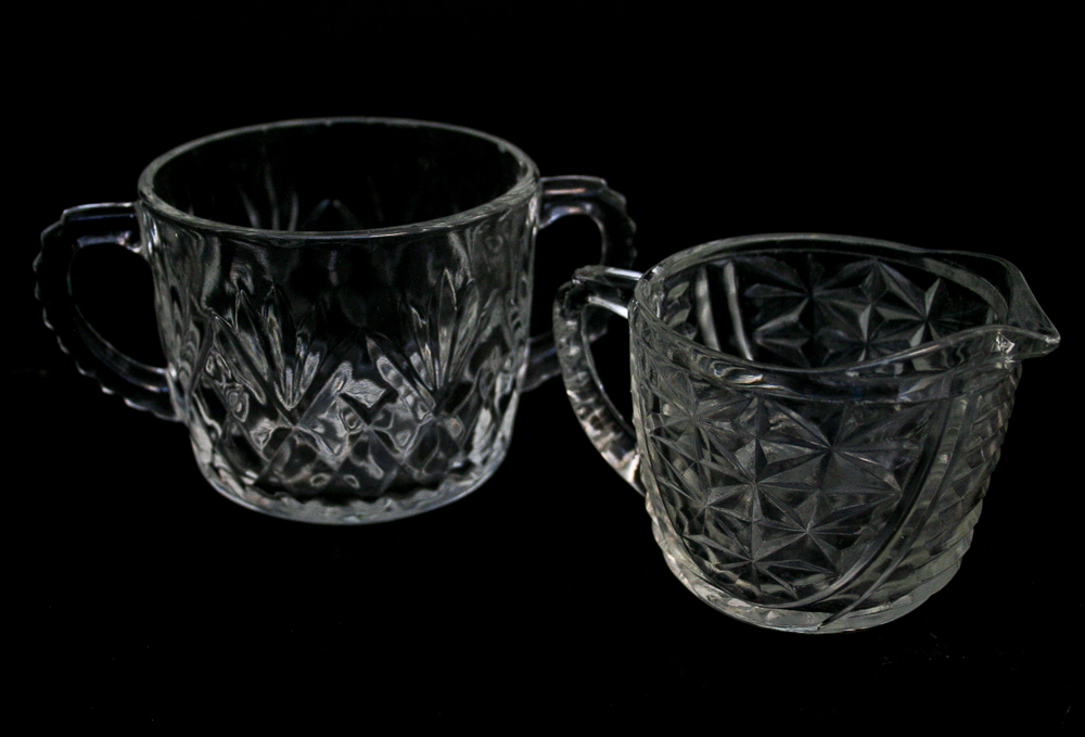 Vintage Glass Serving Pieces Featuring L.G. Wright Glass Company