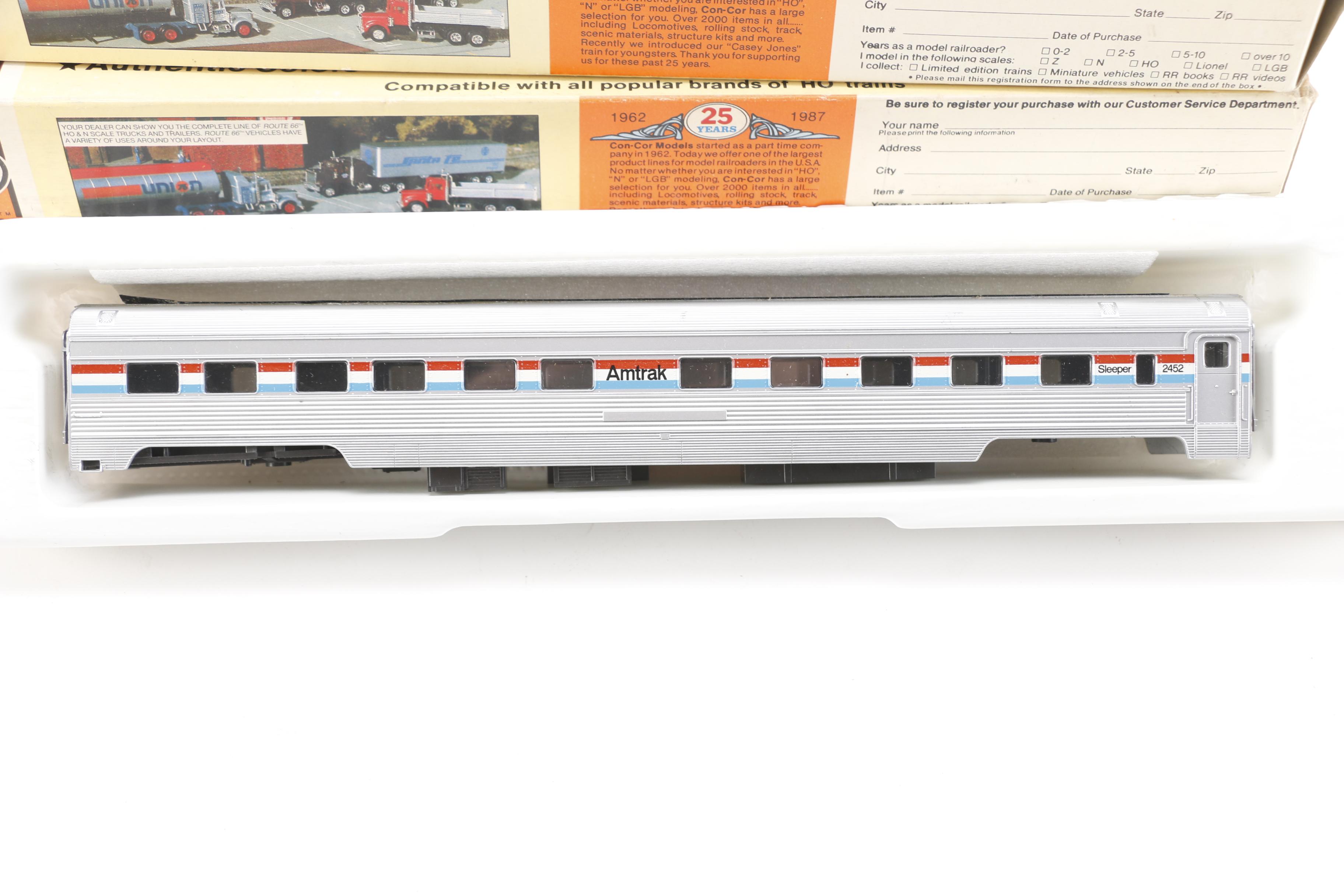 Vintage Con-Cor HO Scale Amtrak Superliner Passenger Cars