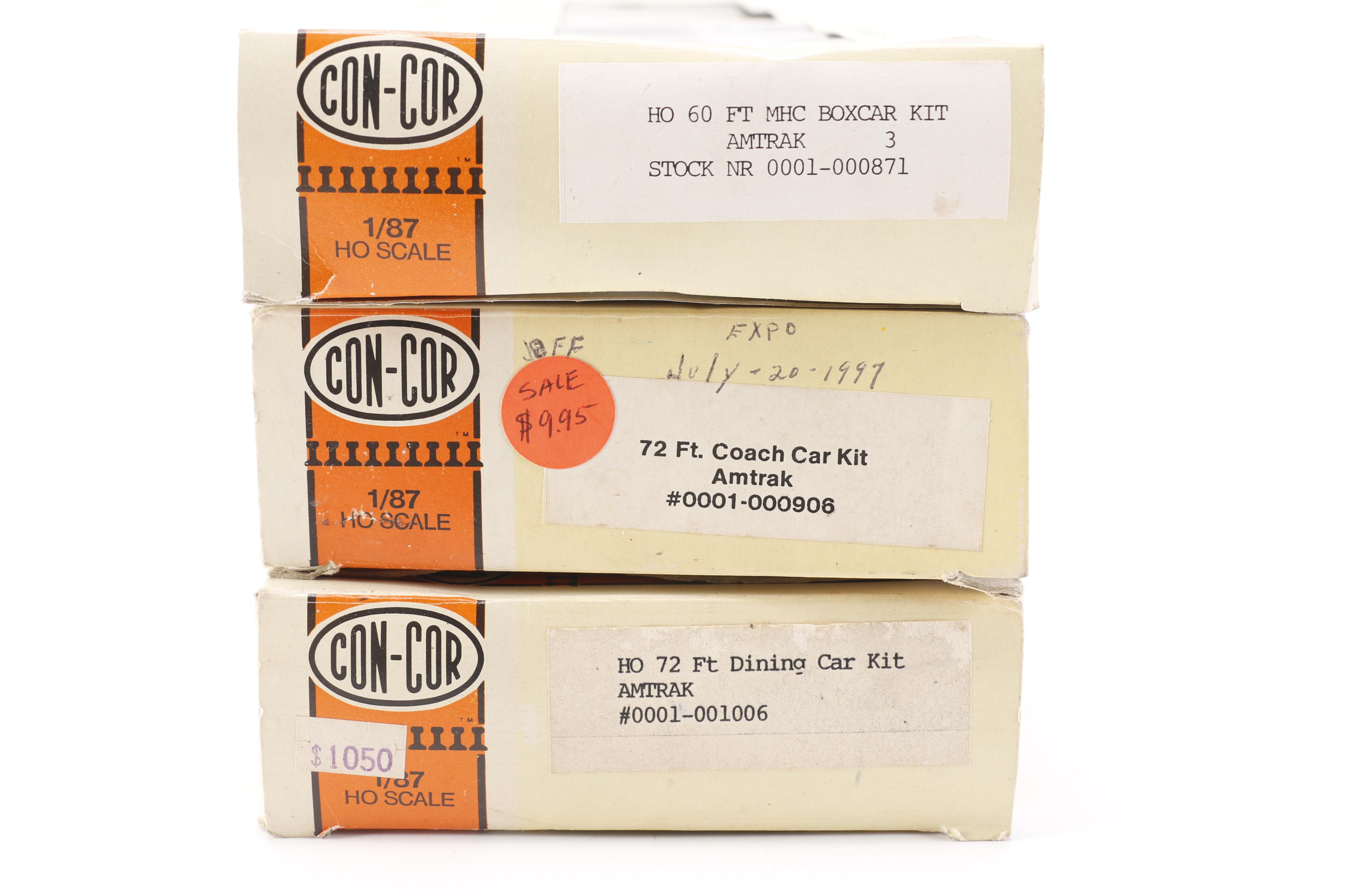 Vintage Con-Cor HO Scale Amtrak Superliner Passenger Cars