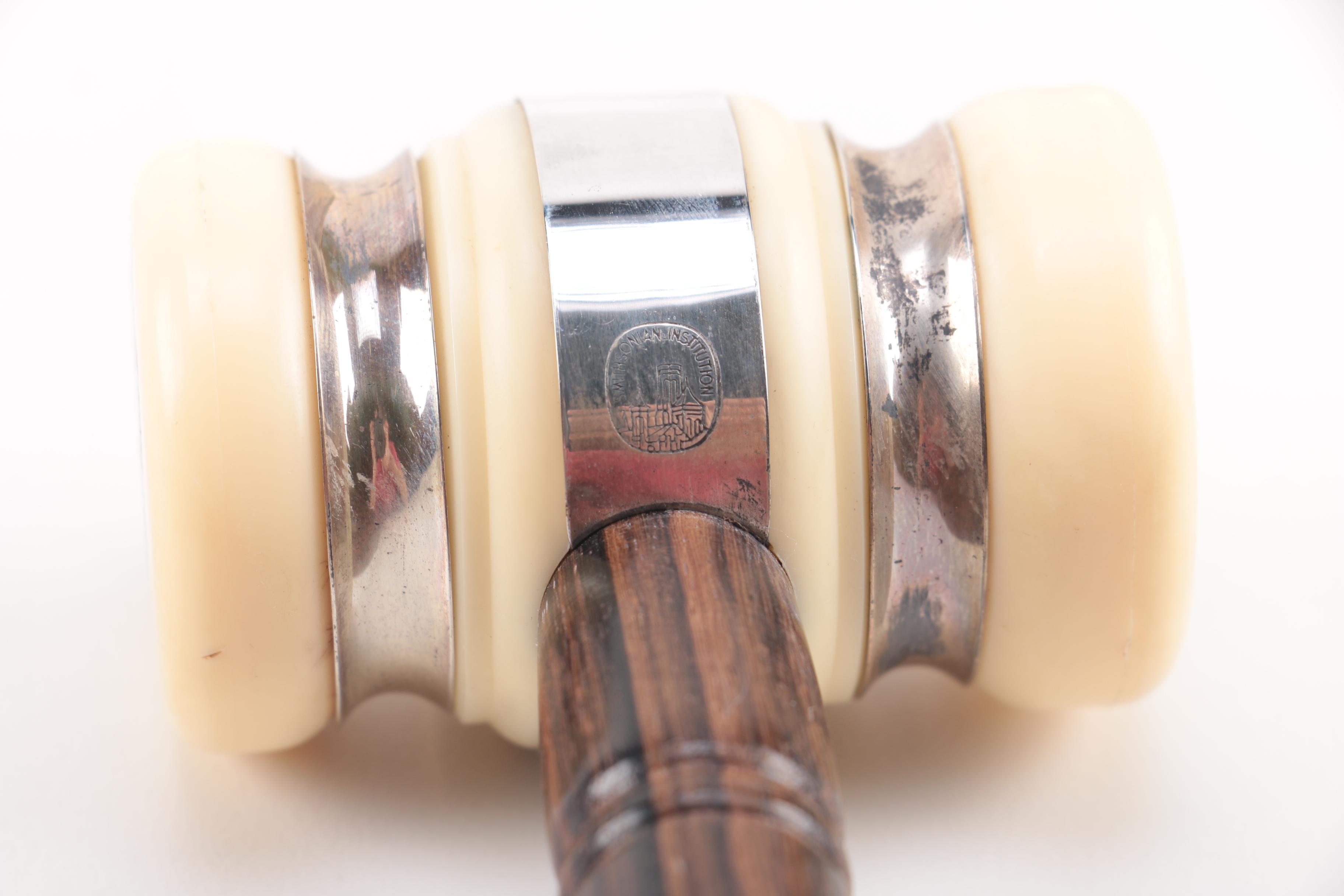 Susan B Anthony Reproduction Gavel, Including Sterling Silver