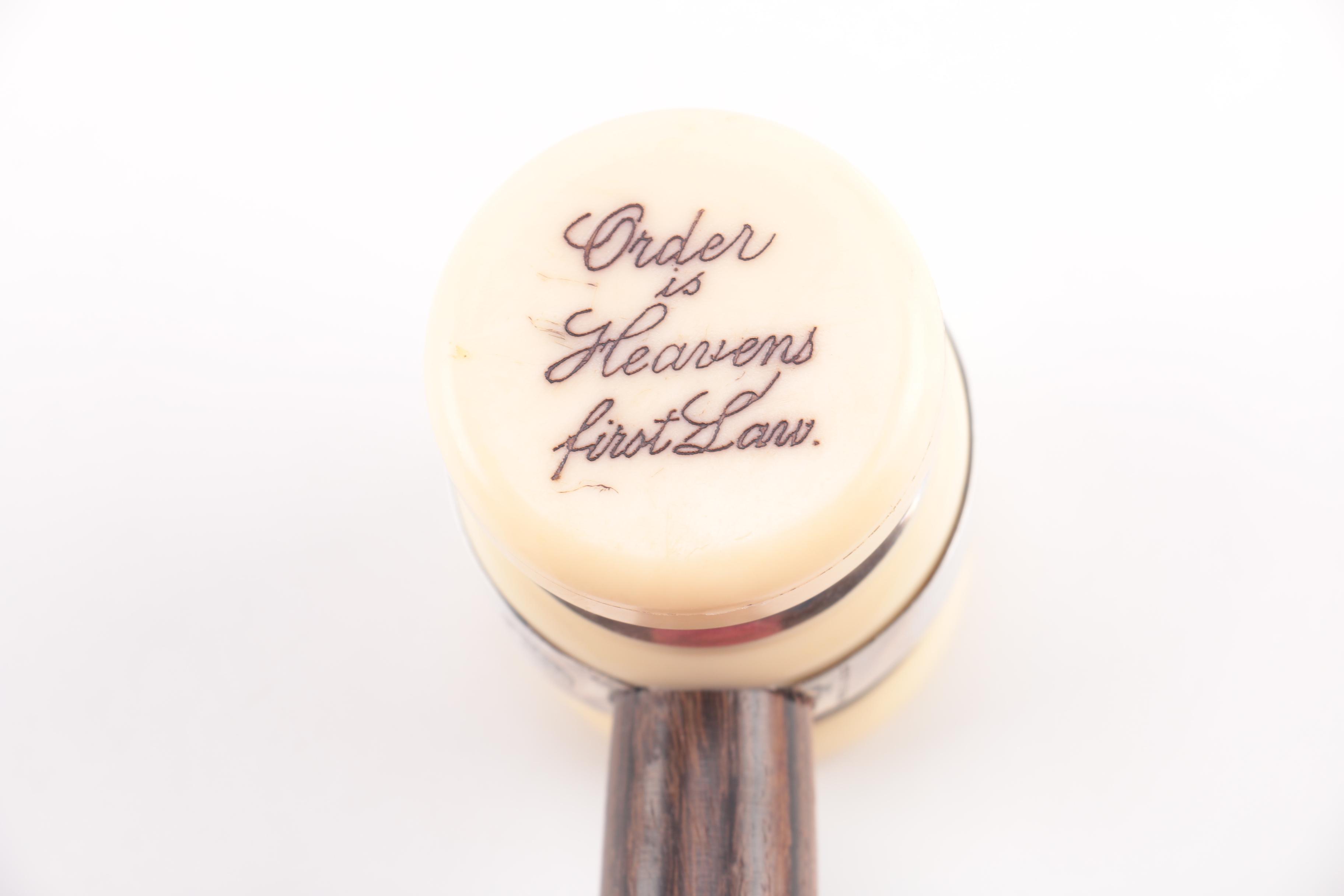 Susan B Anthony Reproduction Gavel, Including Sterling Silver
