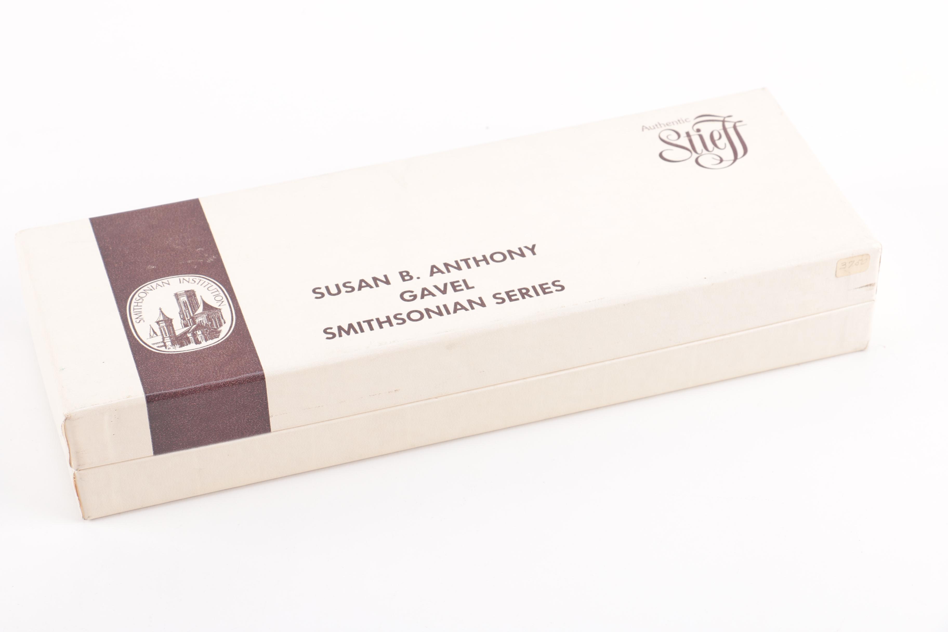 Susan B Anthony Reproduction Gavel, Including Sterling Silver