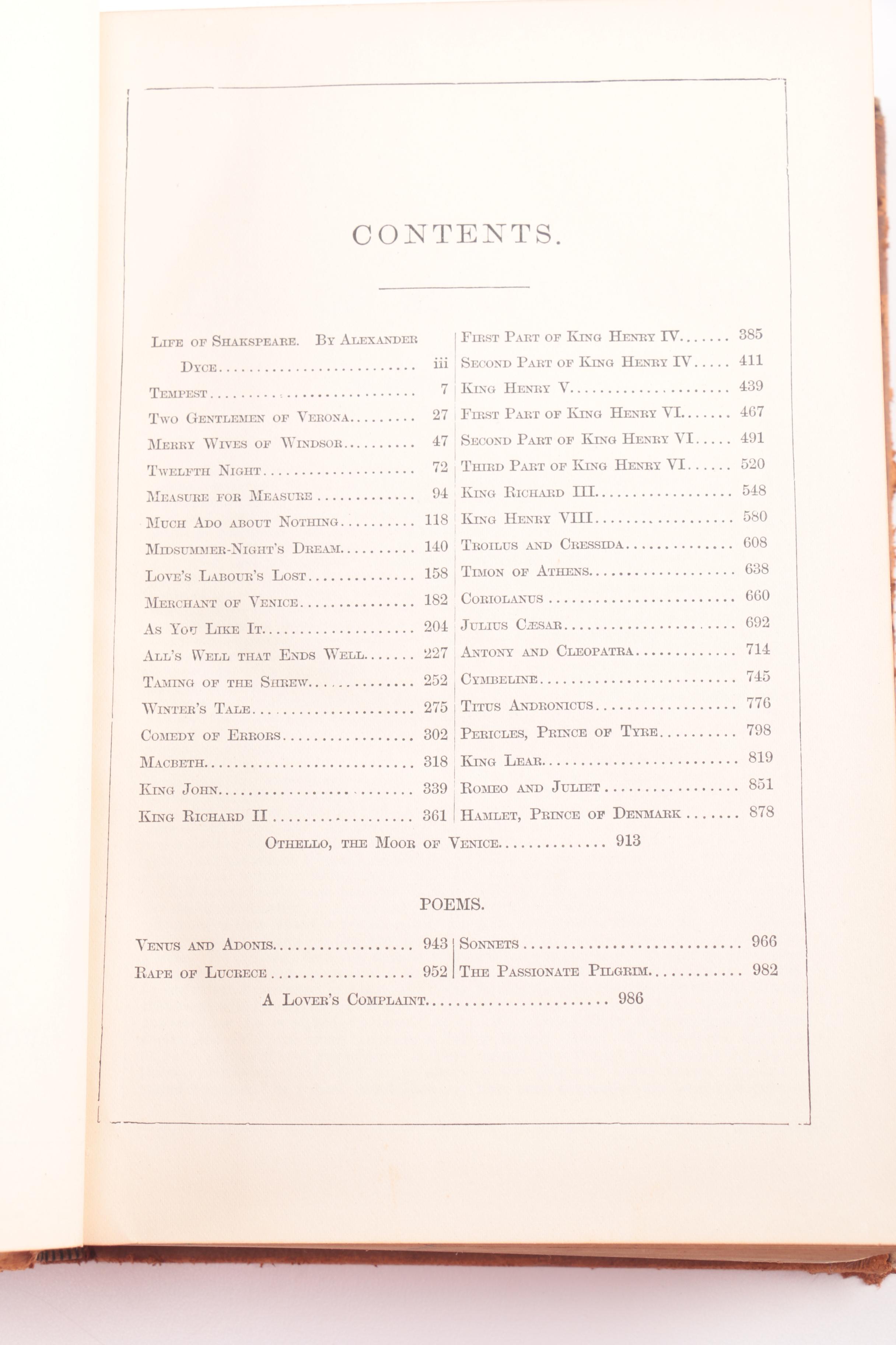 Antique "Shakespeare's Works"