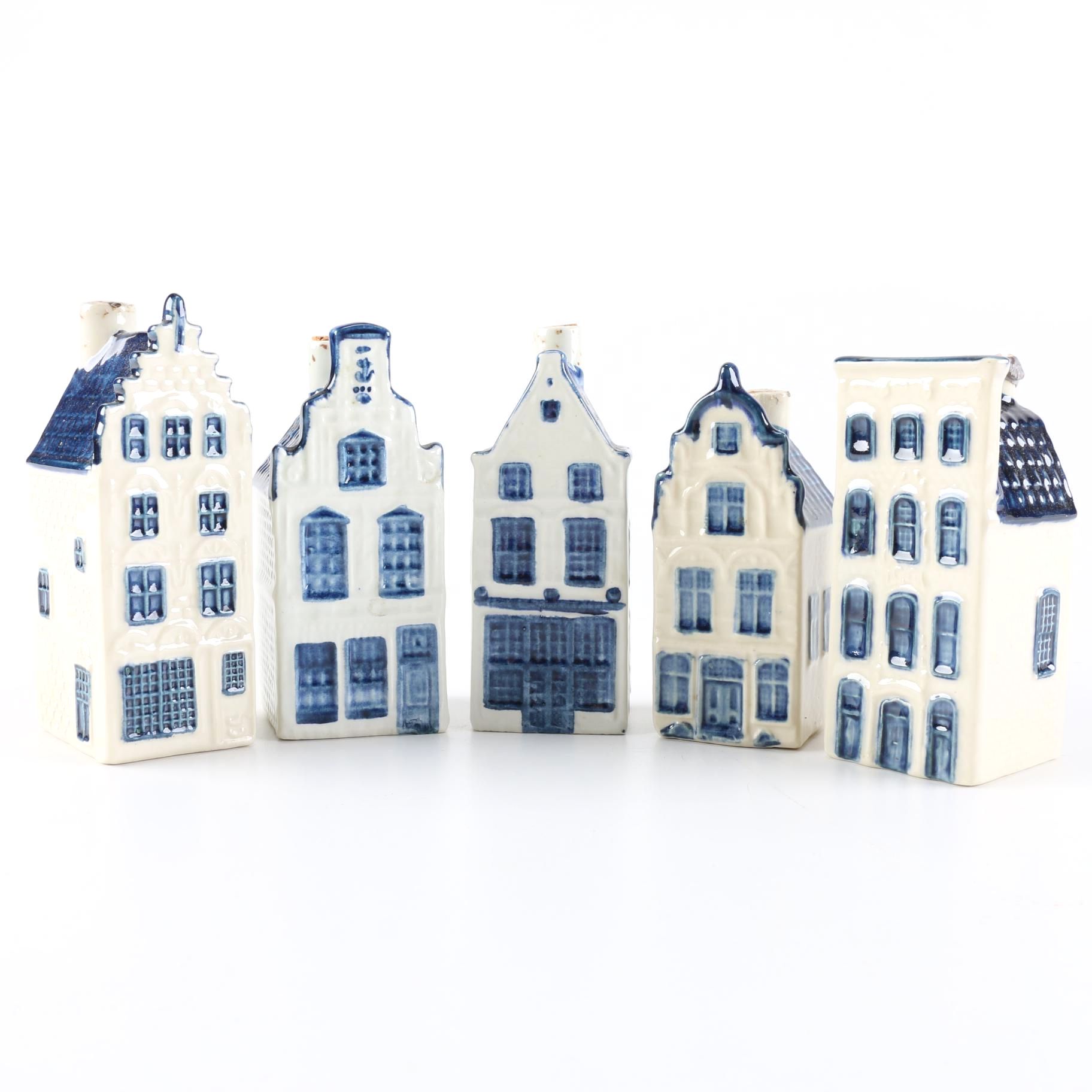 KLM House-Shaped Ceramic Bottles