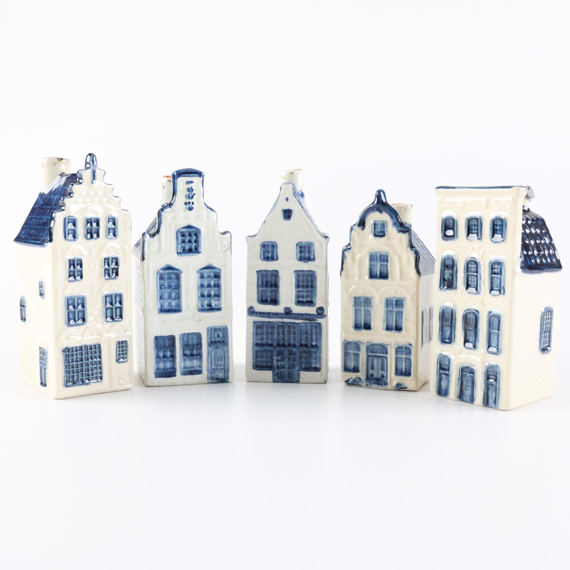 KLM House-Shaped Ceramic Bottles