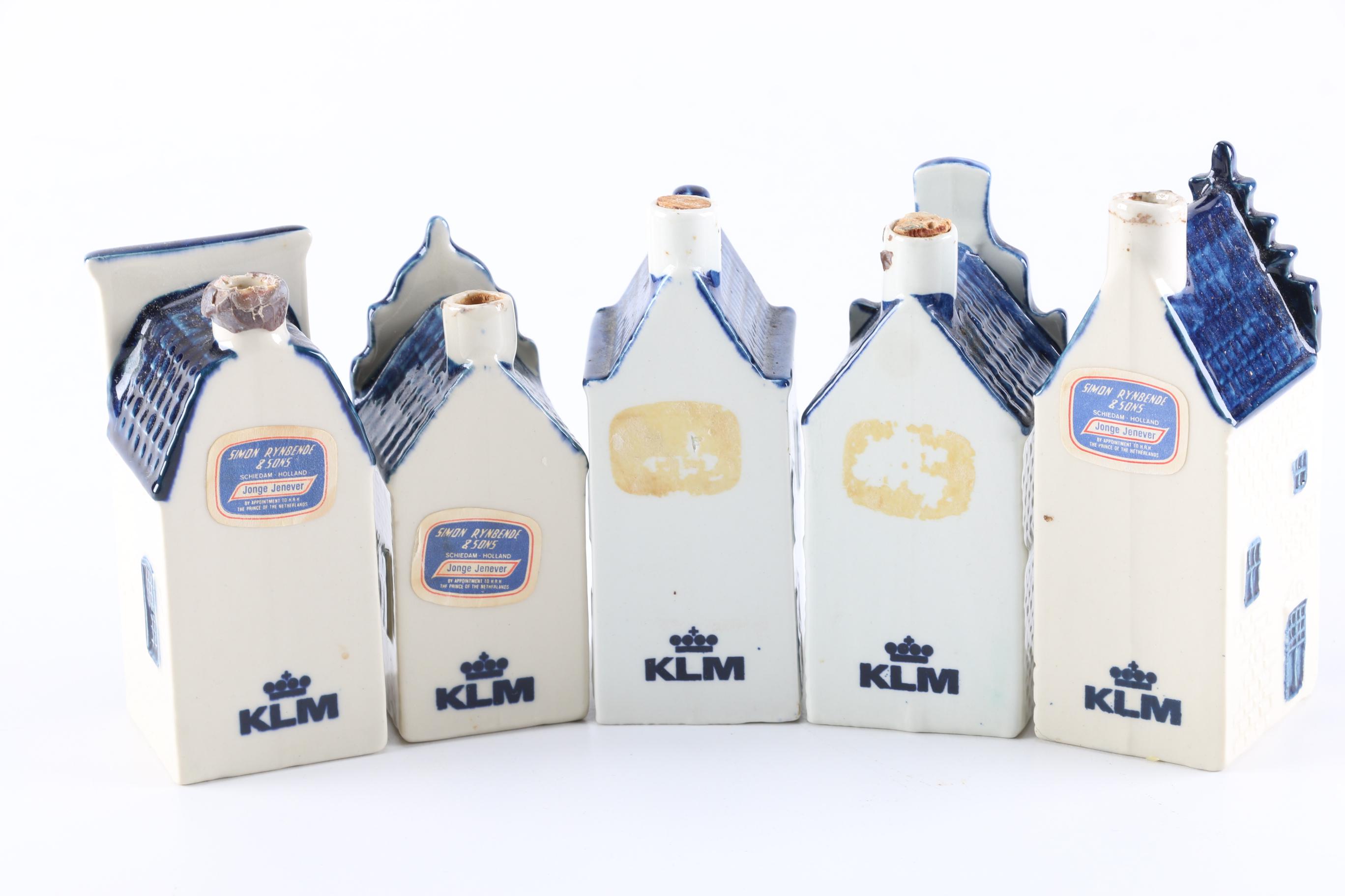 KLM House-Shaped Ceramic Bottles