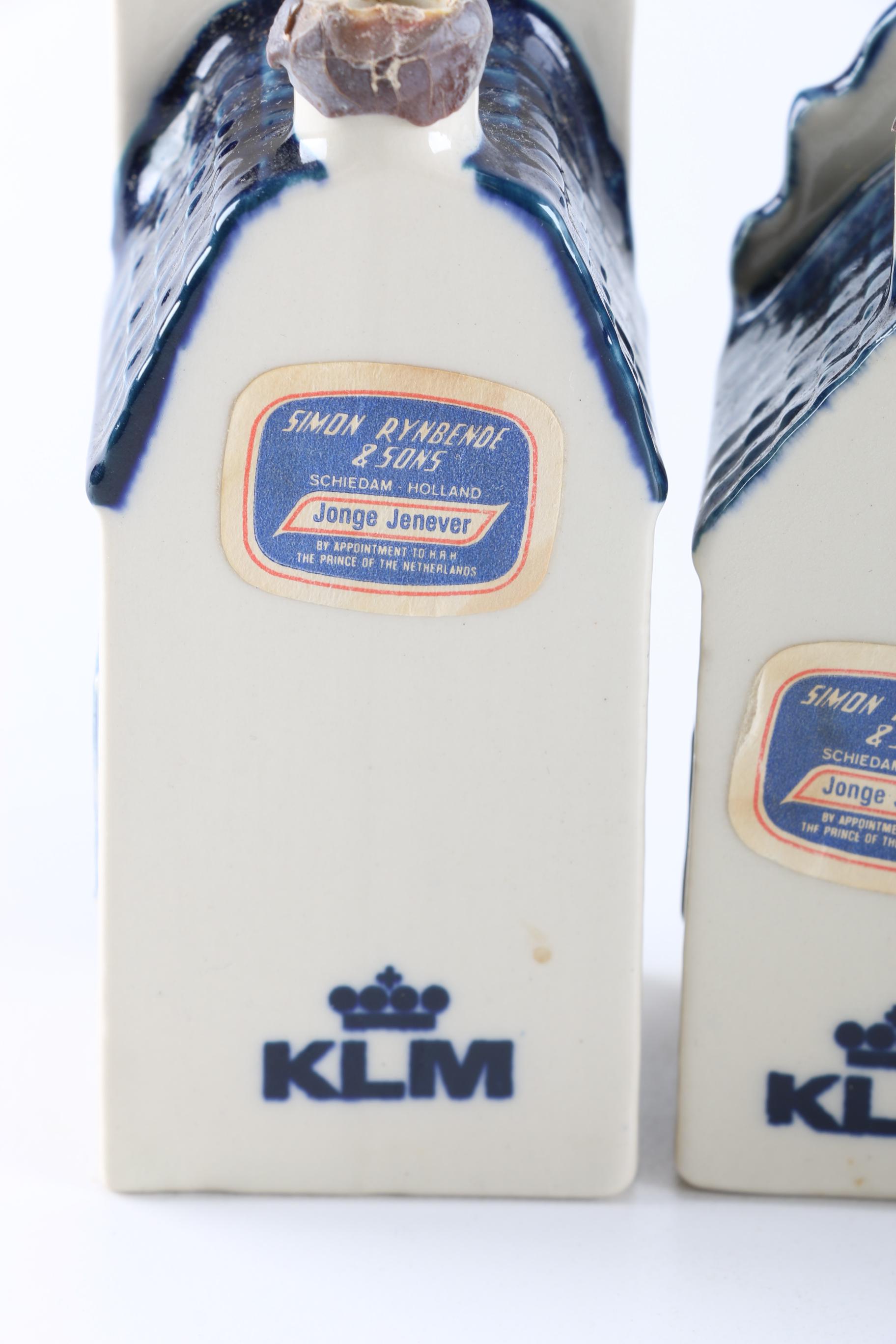 KLM House-Shaped Ceramic Bottles