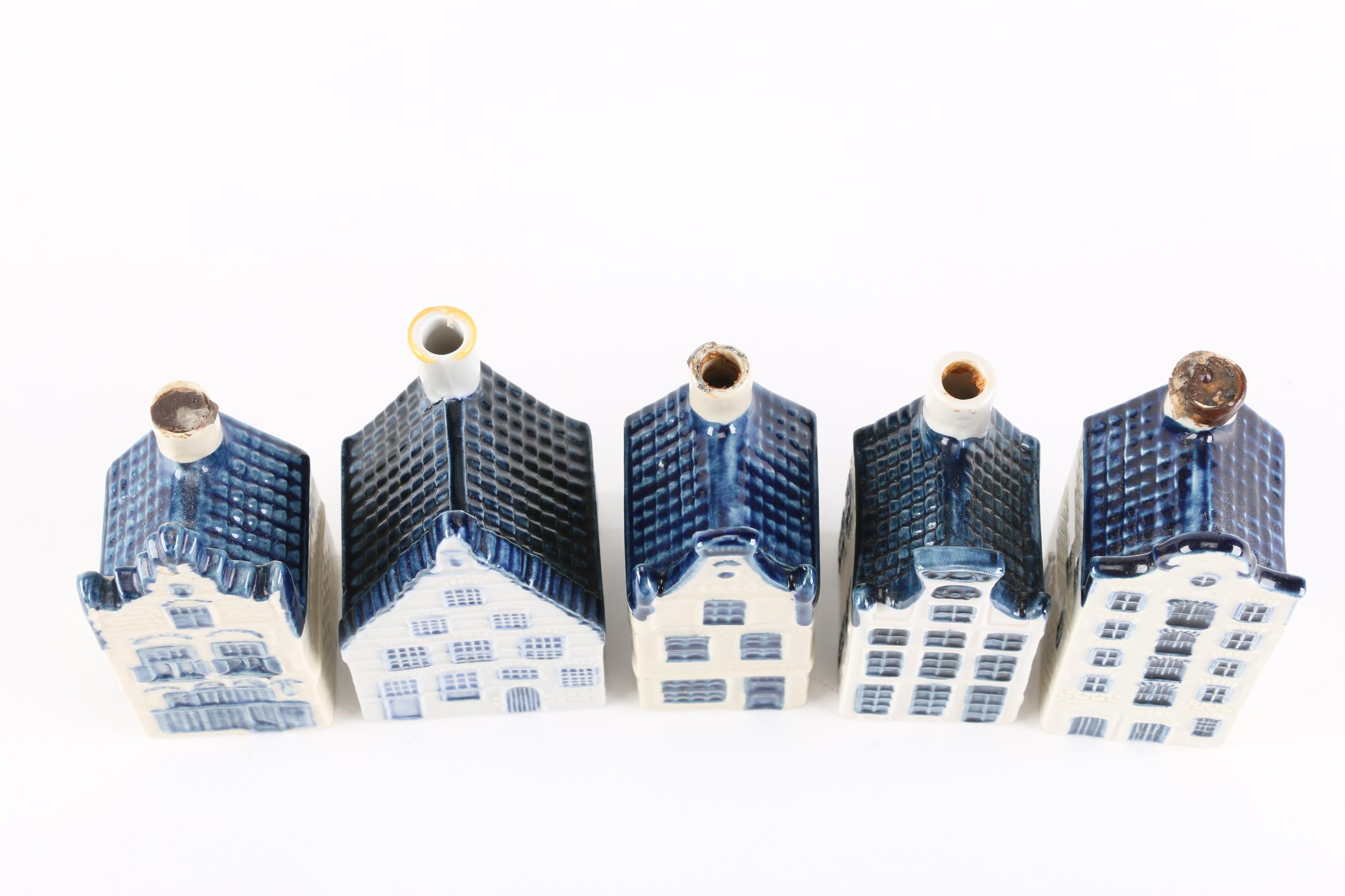 Blue Delft Wax Sealed Decanters