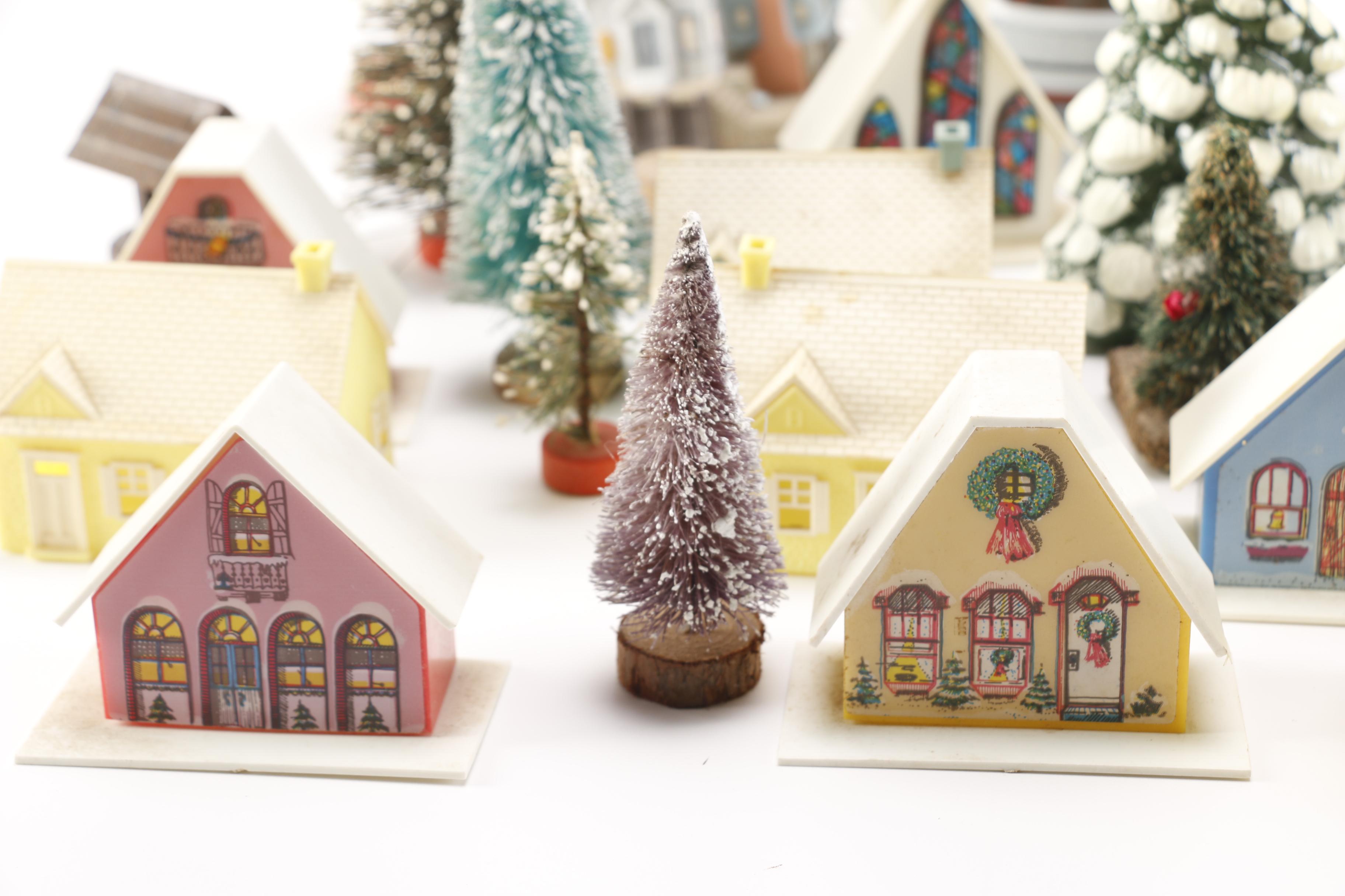 Decorative Village Accessories and Steins Featuring Avon