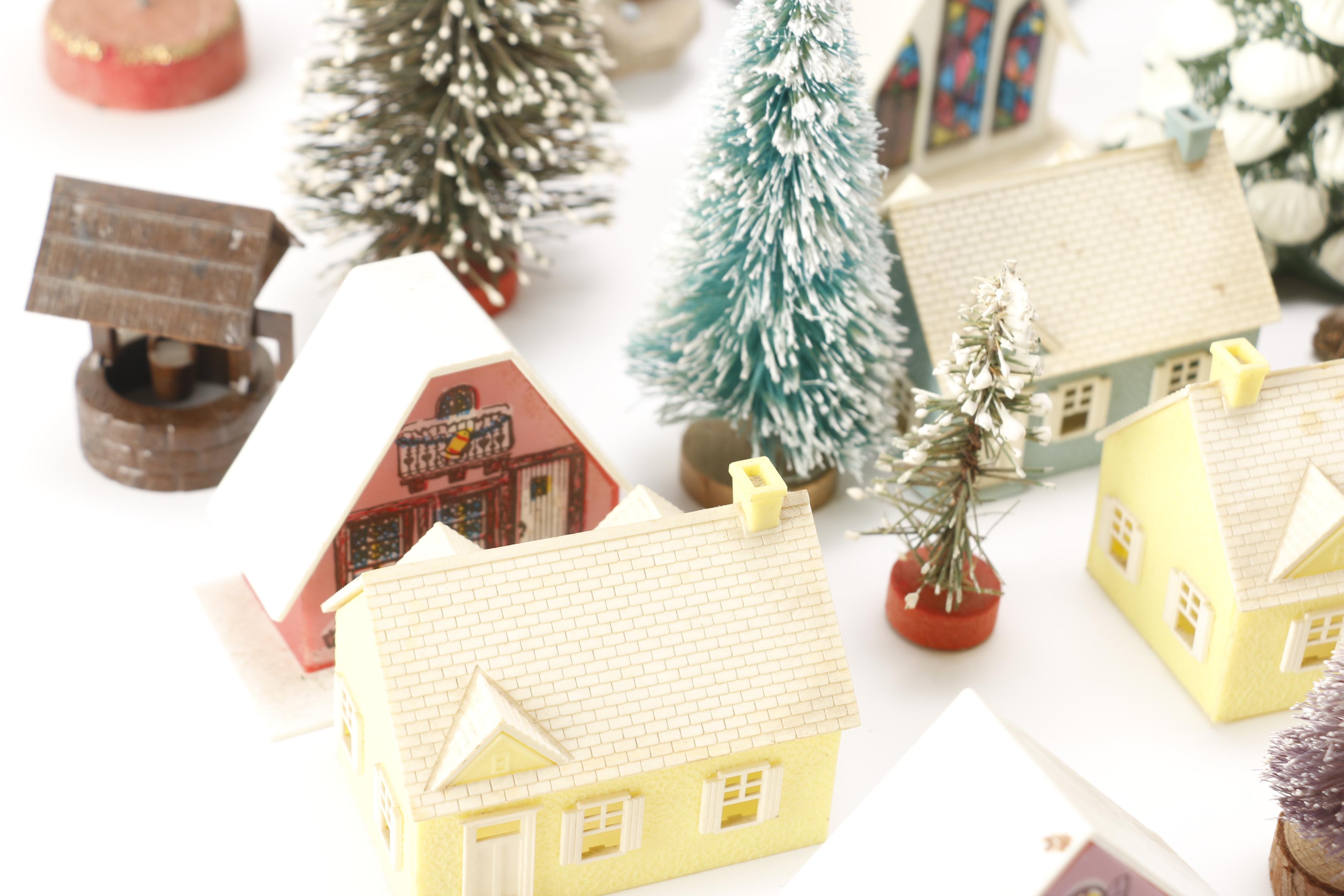 Decorative Village Accessories and Steins Featuring Avon