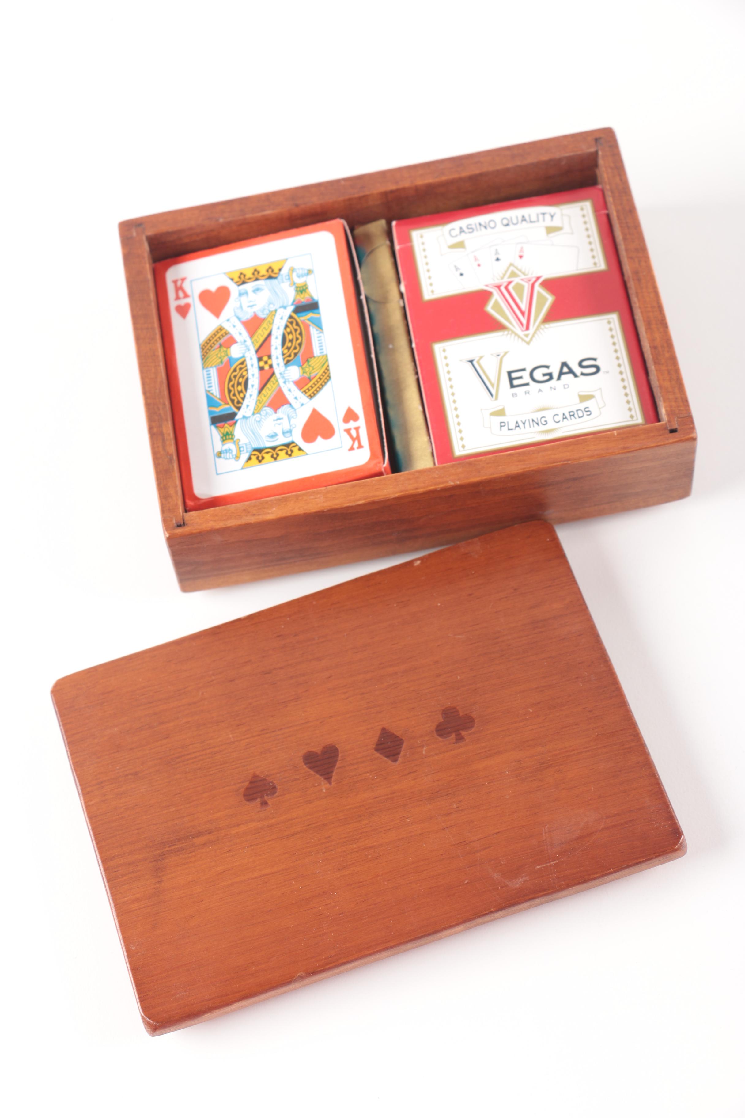 Assorted Decks of Playing Cards with Matching Containers