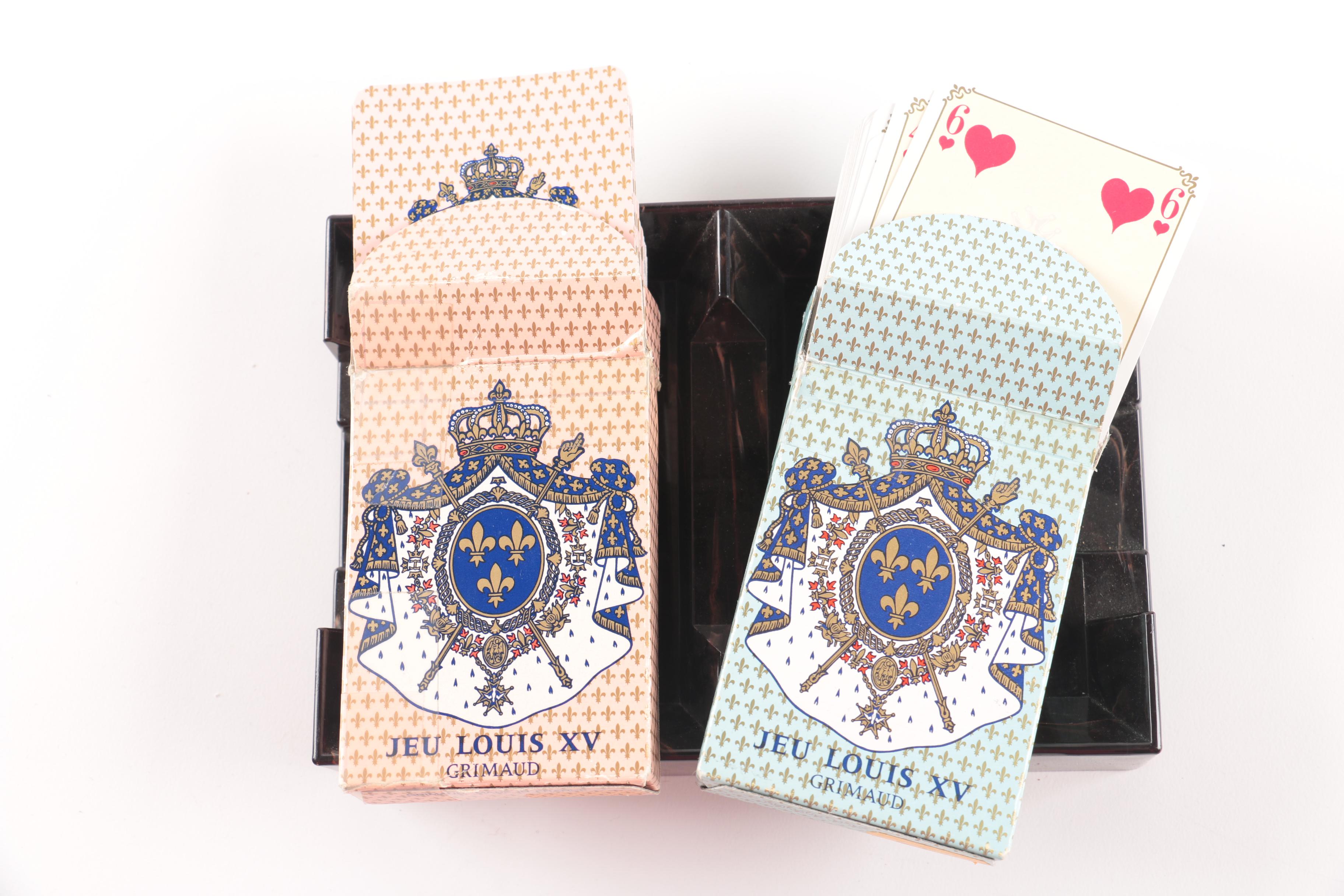 Assorted Decks of Playing Cards with Matching Containers