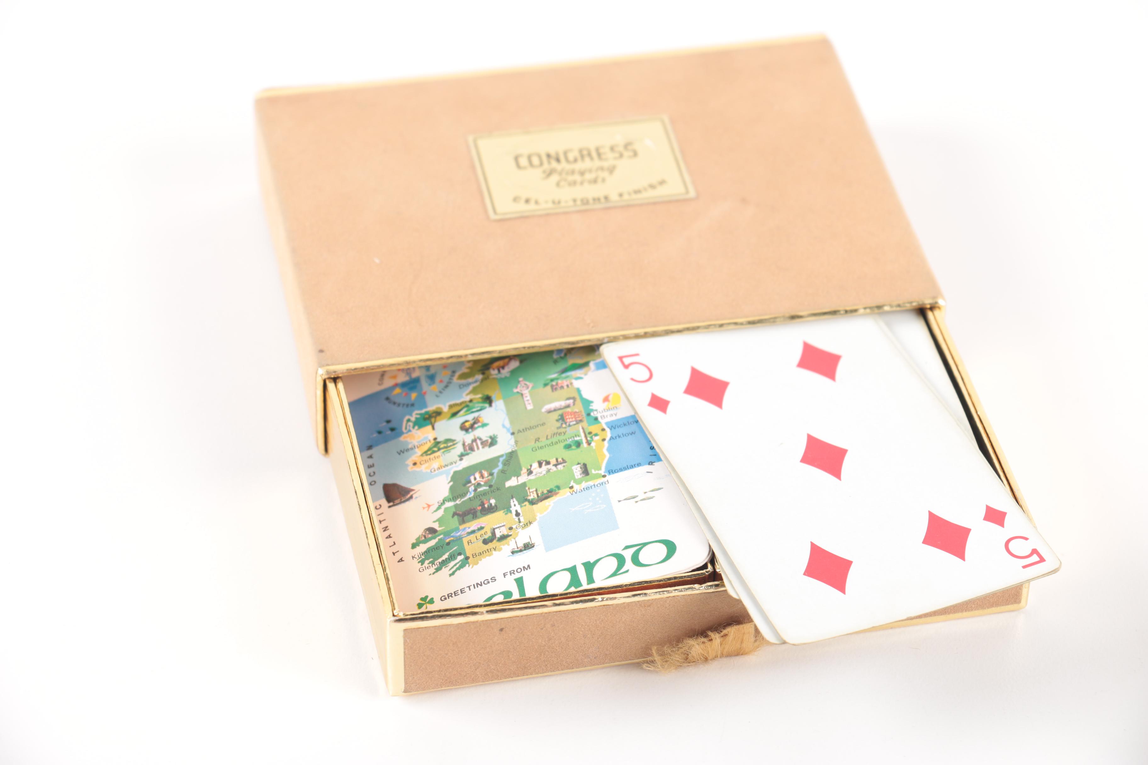 Assorted Decks of Playing Cards with Matching Containers