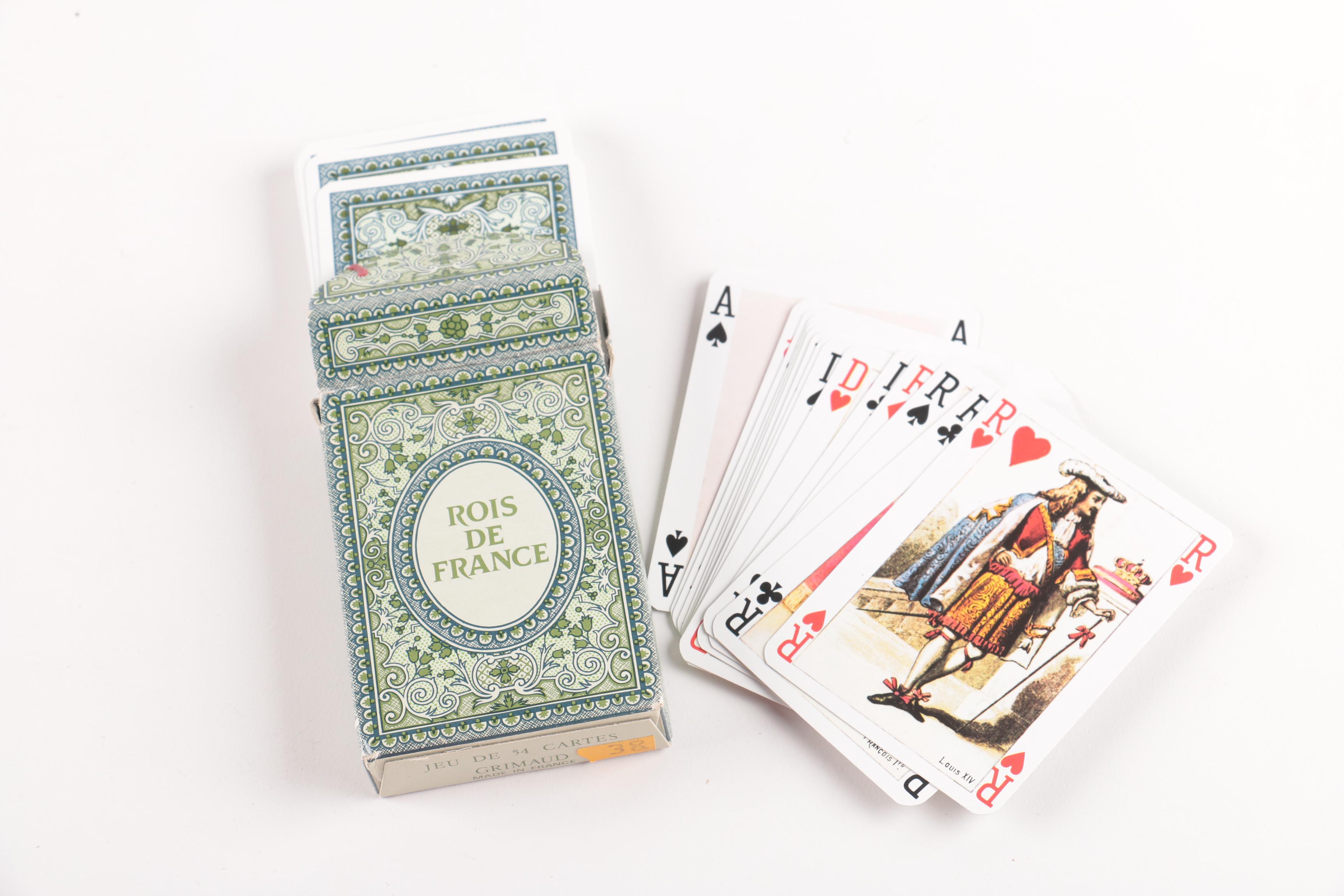 Assorted Decks of Playing Cards with Matching Containers