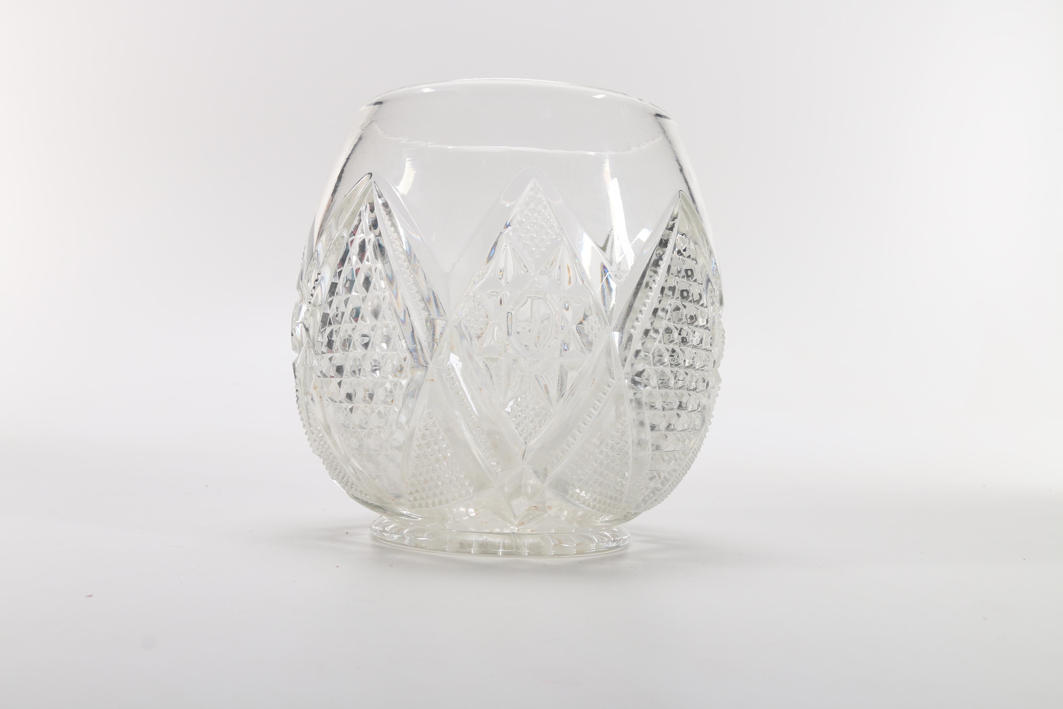 Crystal Tumbler Vase with Separate Tag