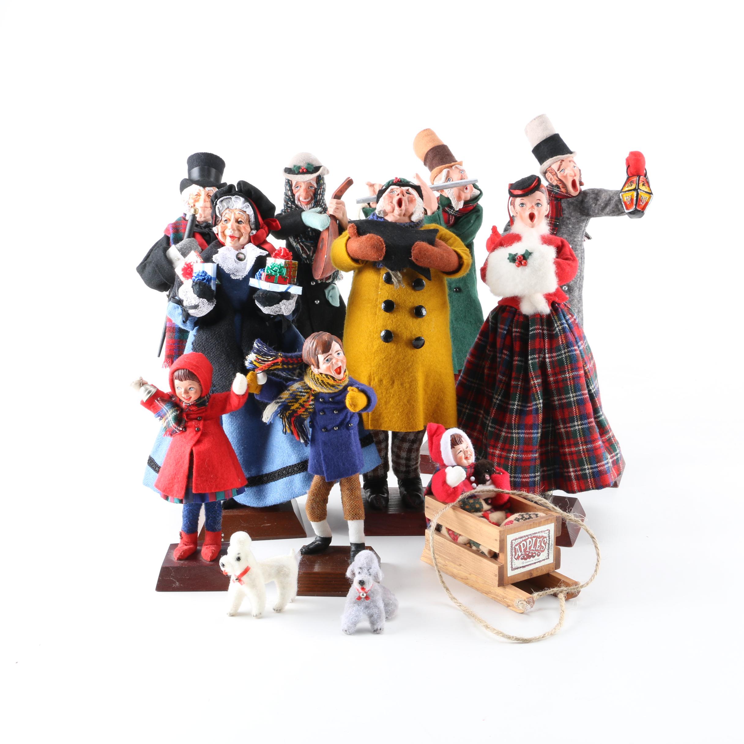 Handmade Simpich Caroling Dolls