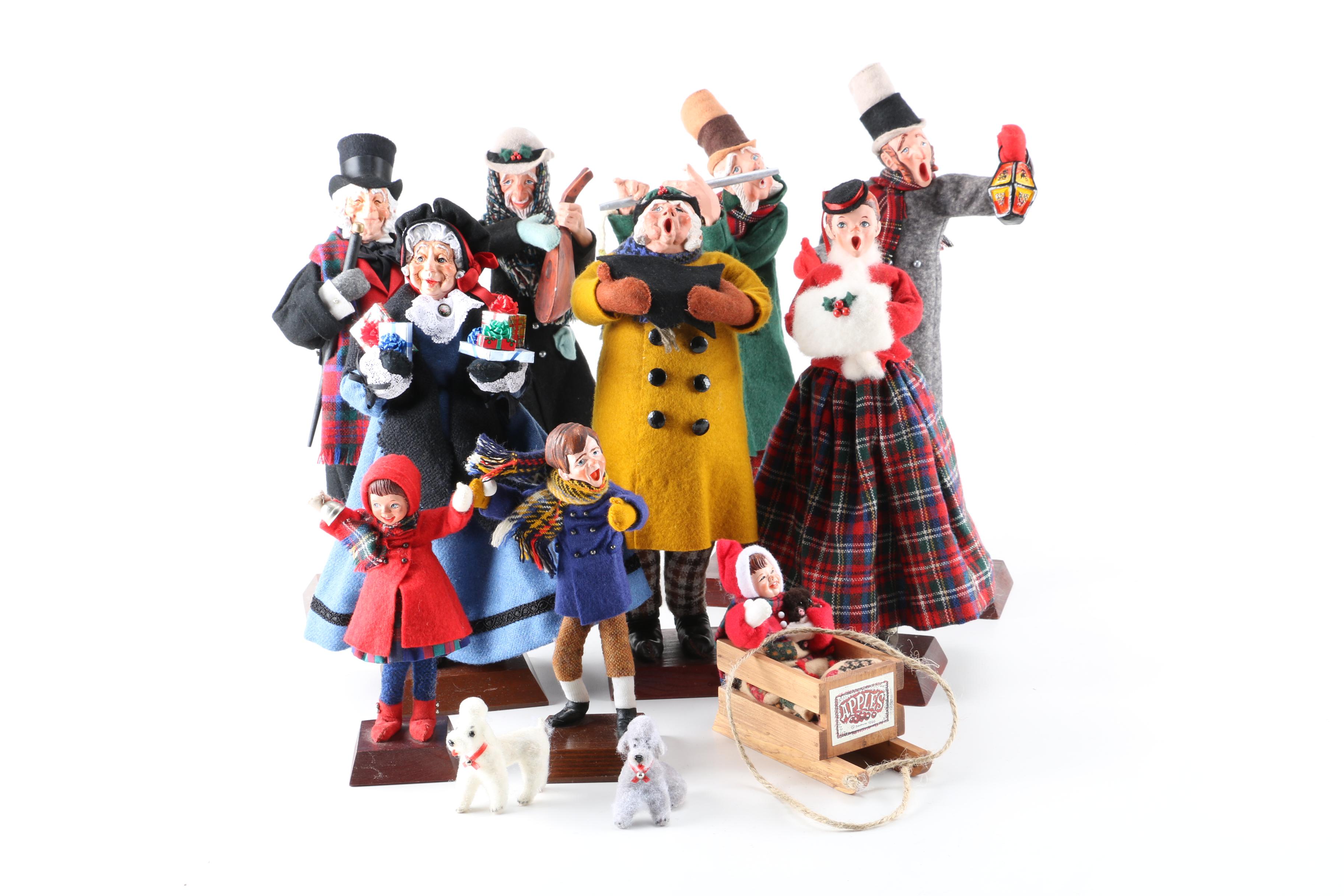 Handmade Simpich Caroling Dolls