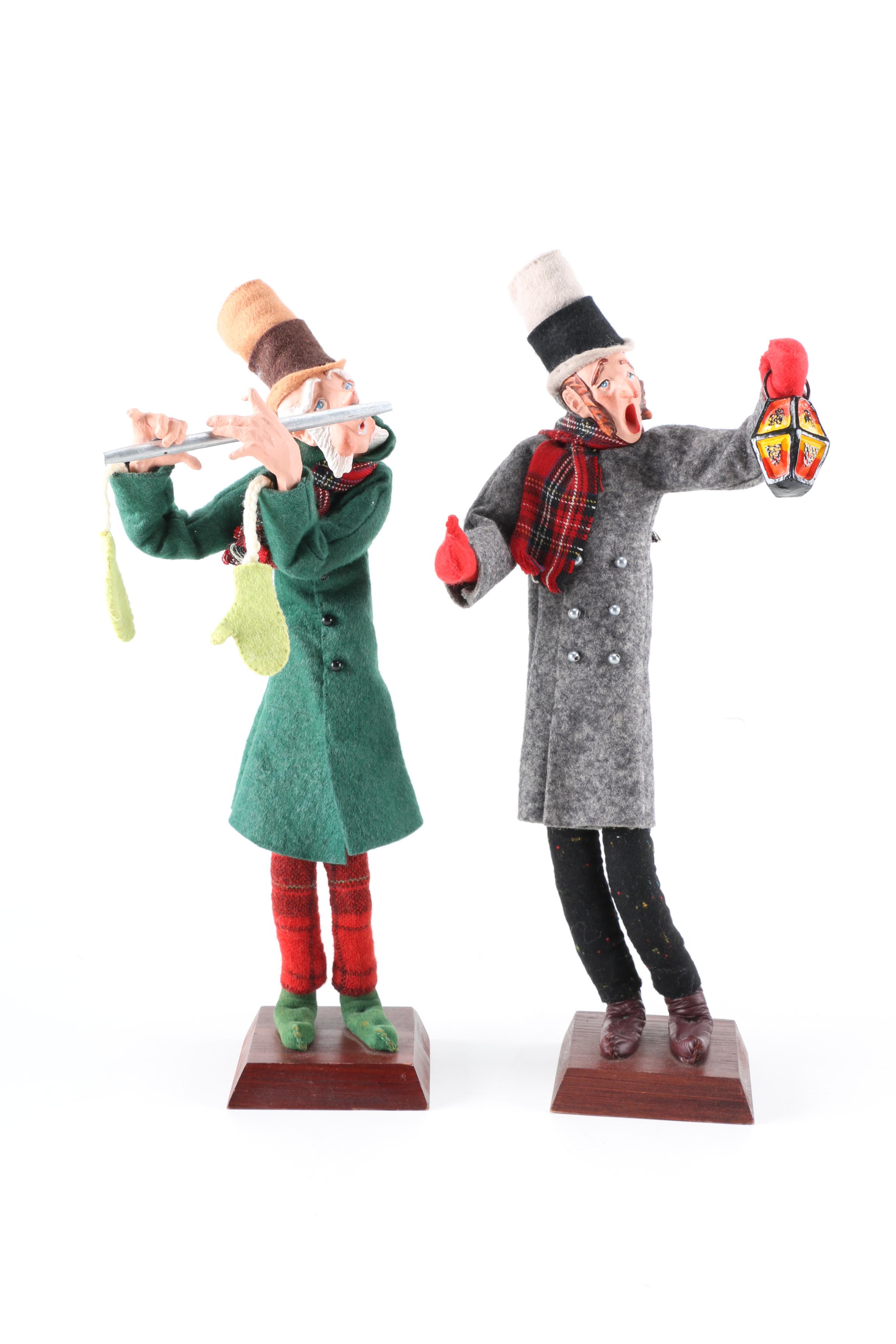 Handmade Simpich Caroling Dolls