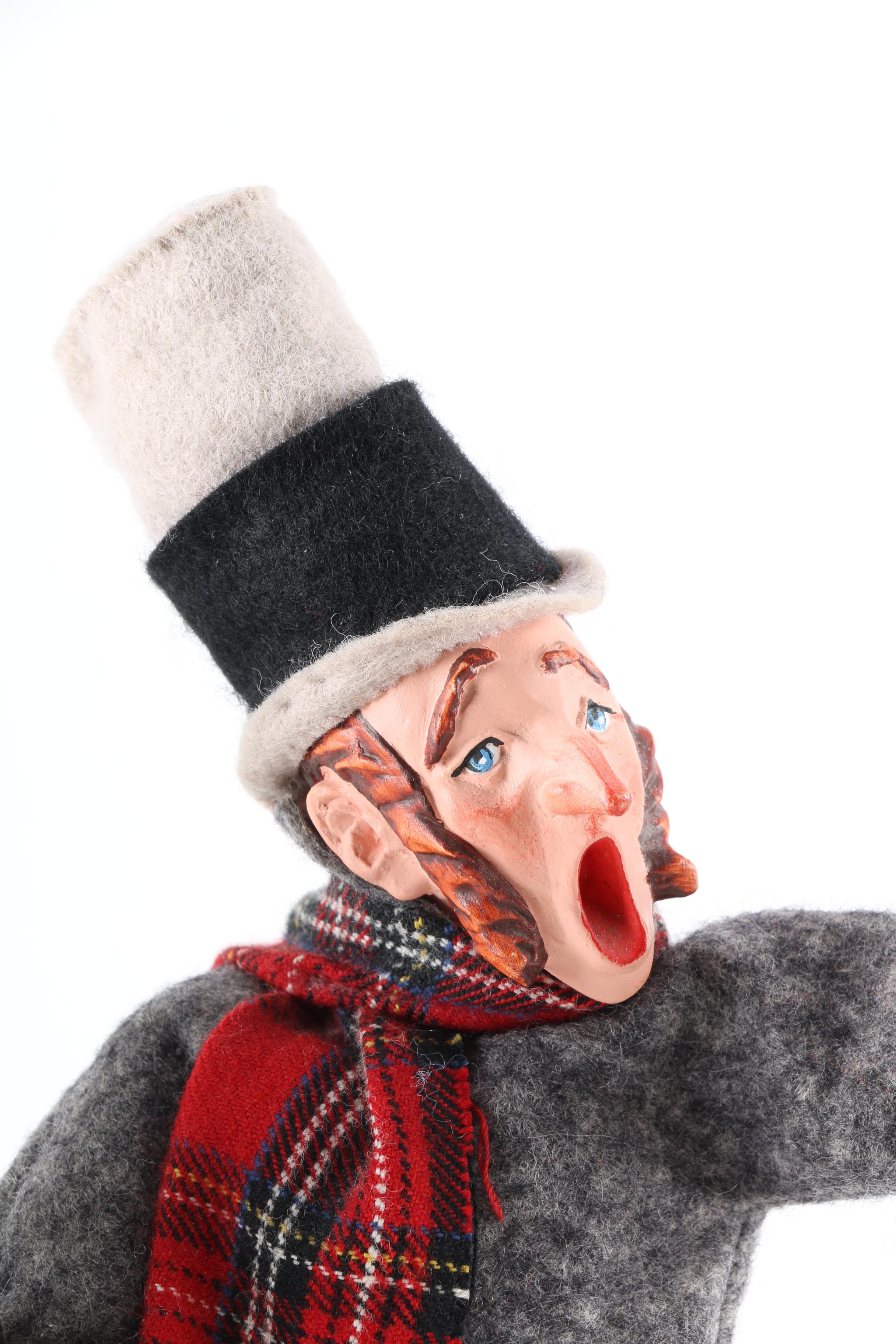 Handmade Simpich Caroling Dolls