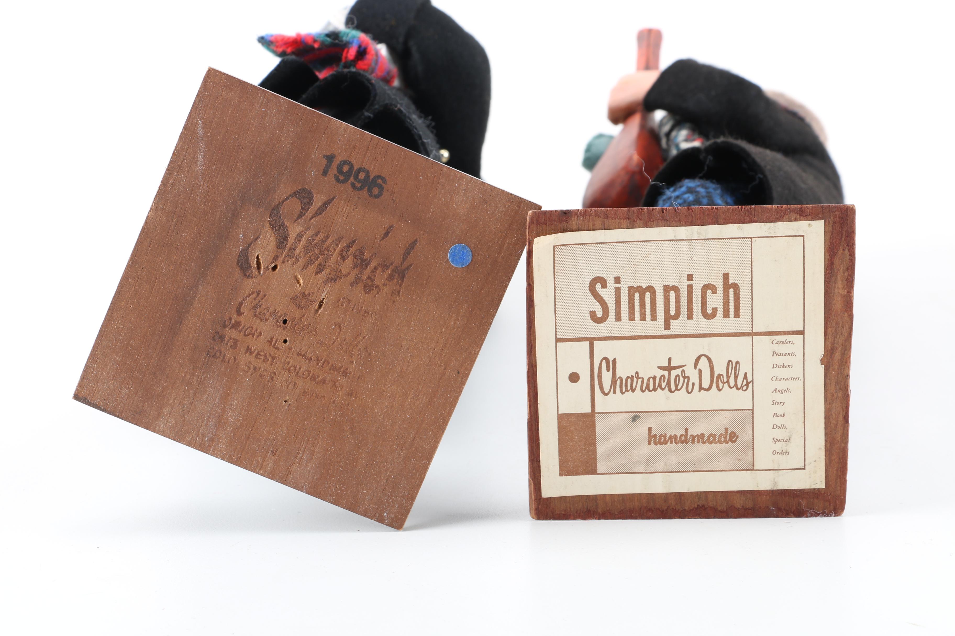 Handmade Simpich Caroling Dolls