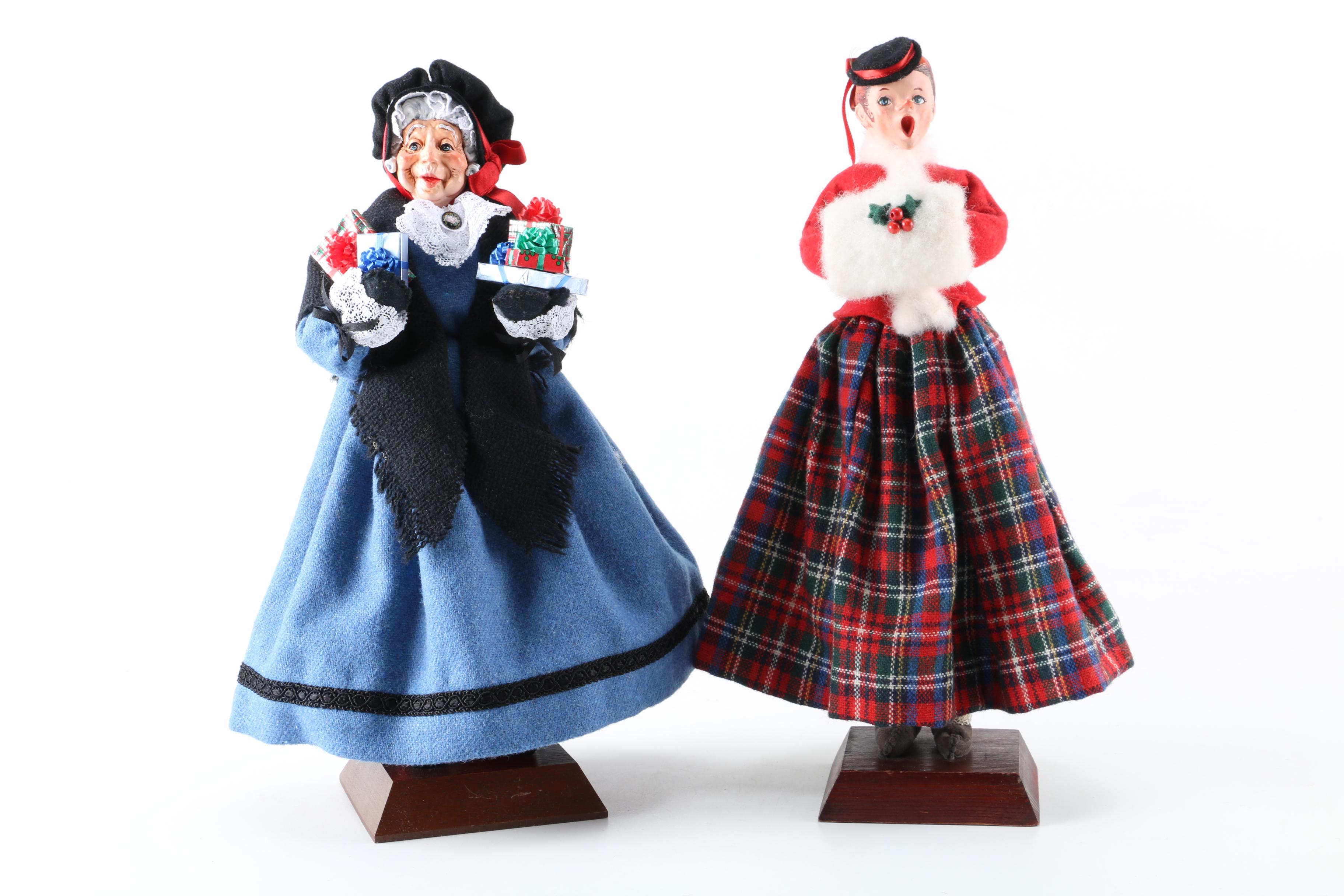 Handmade Simpich Caroling Dolls