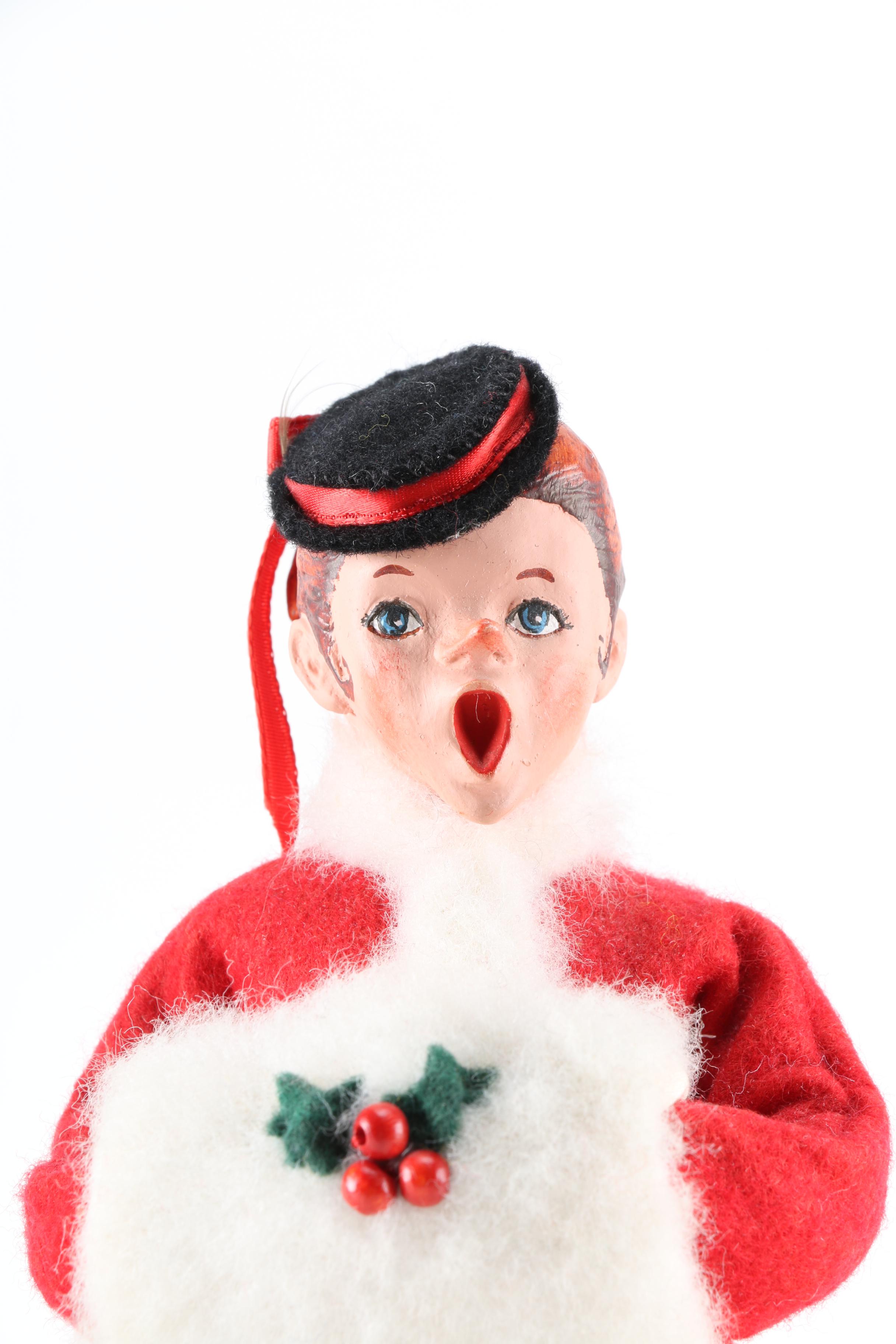 Handmade Simpich Caroling Dolls