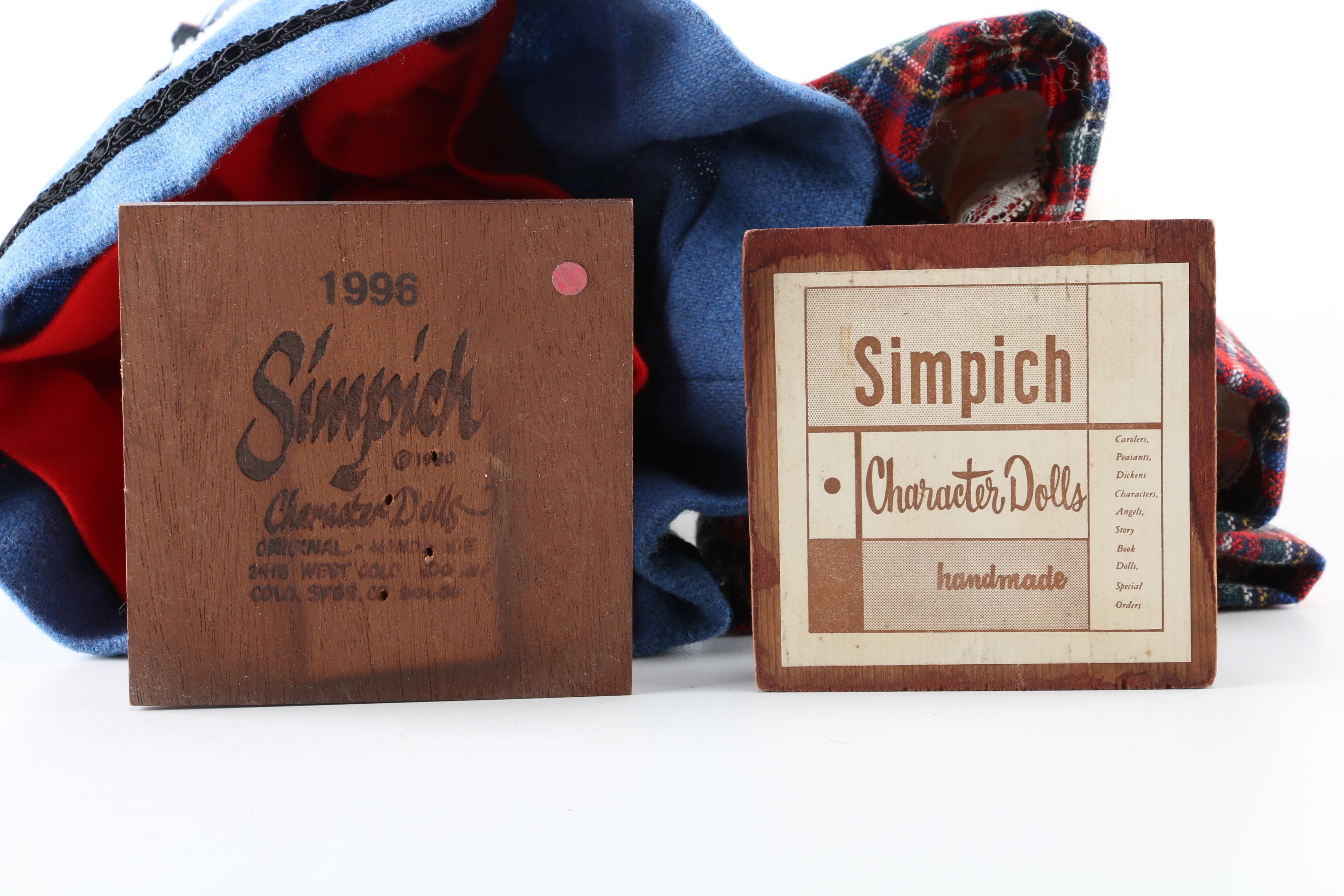 Handmade Simpich Caroling Dolls