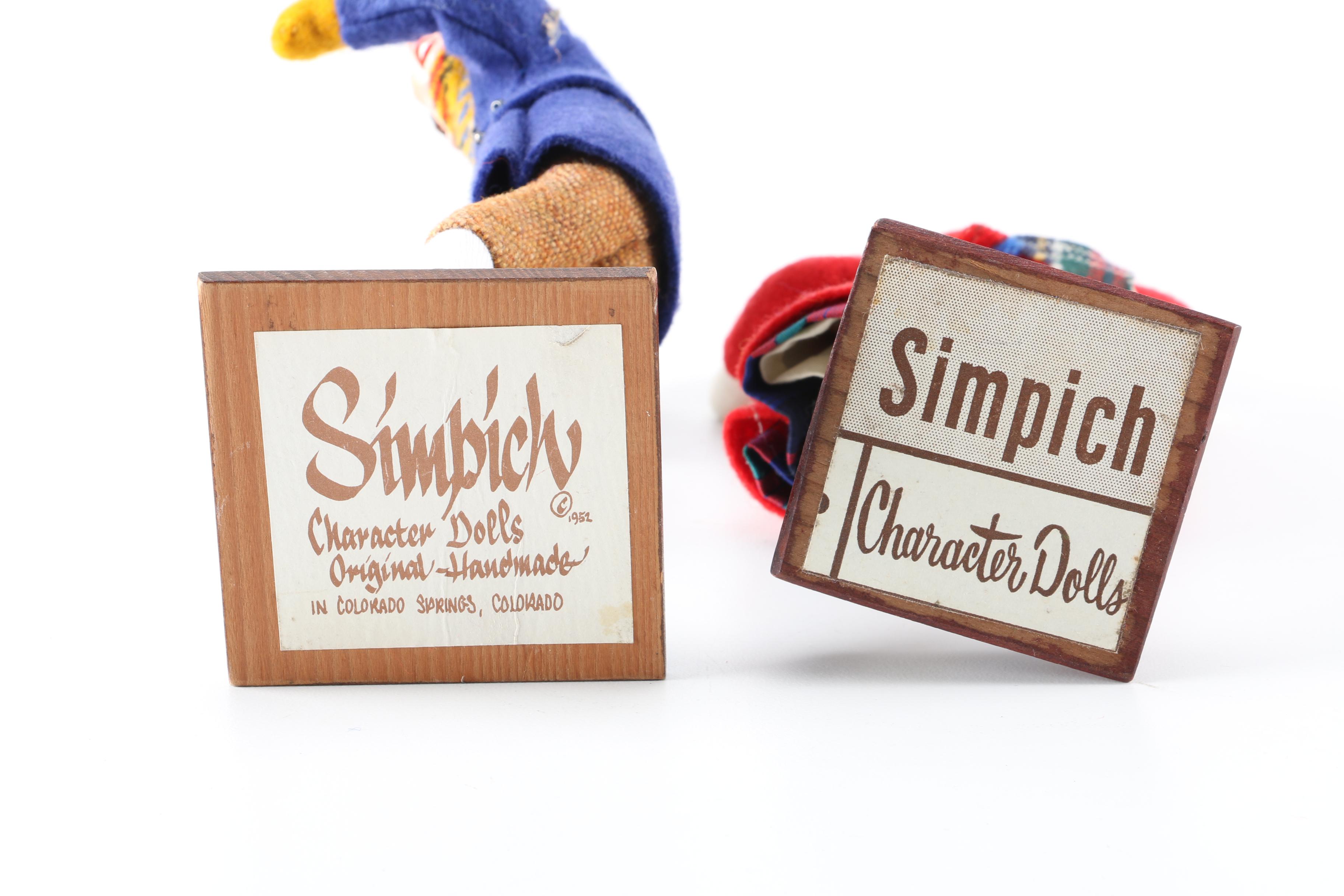 Handmade Simpich Caroling Dolls