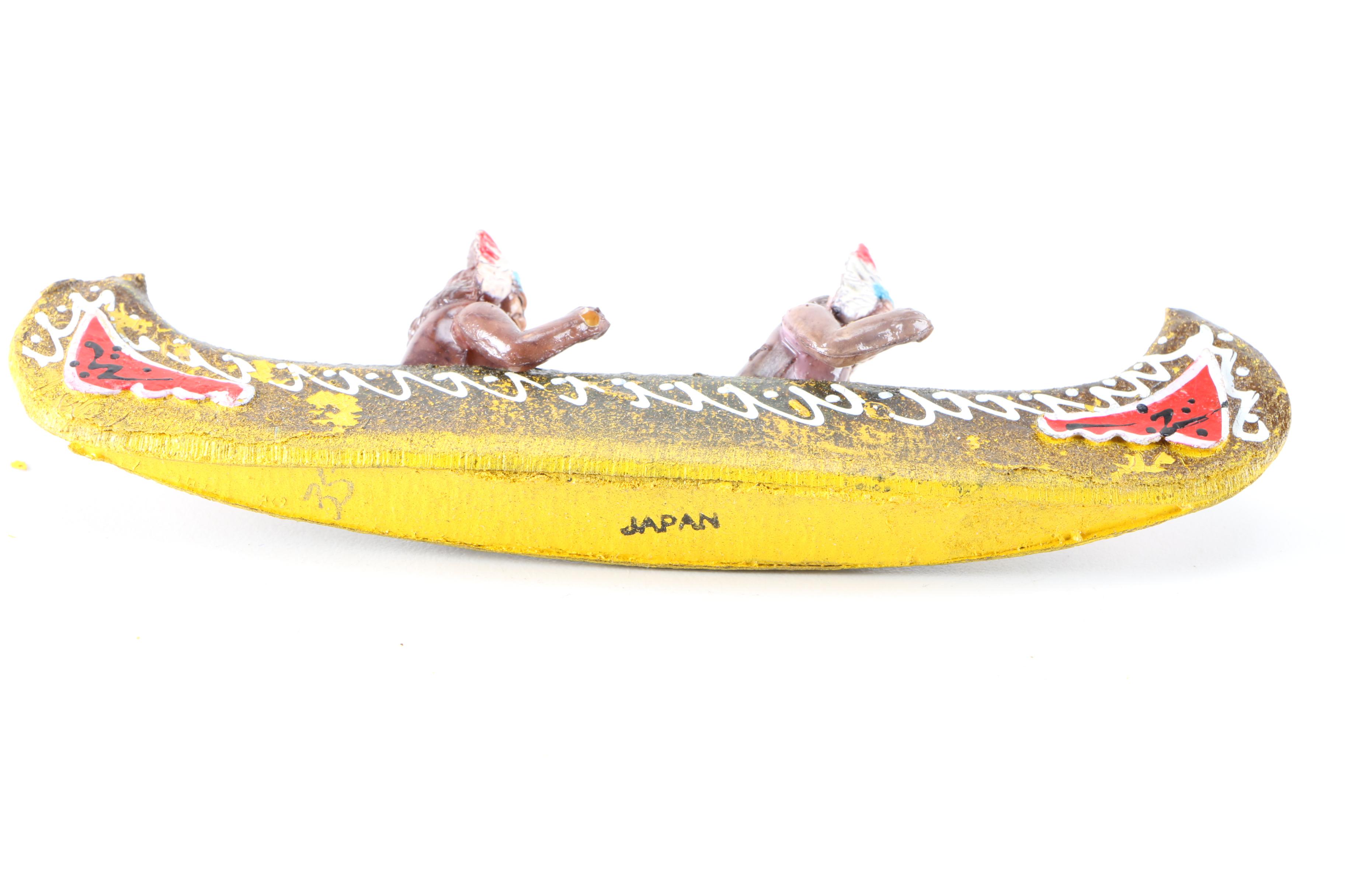 Vintage "Indian in Canoe Knick Knack"