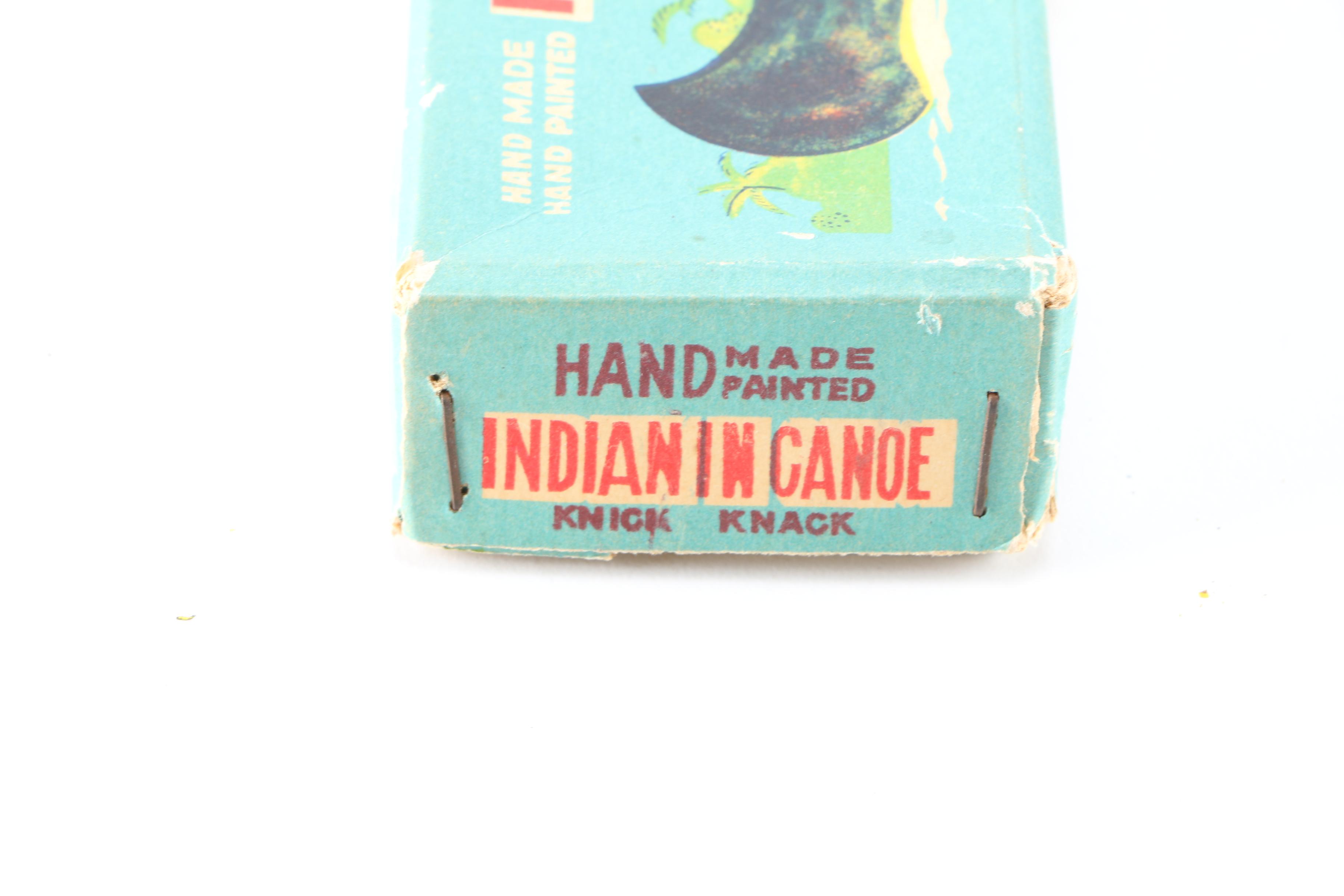 Vintage "Indian in Canoe Knick Knack"