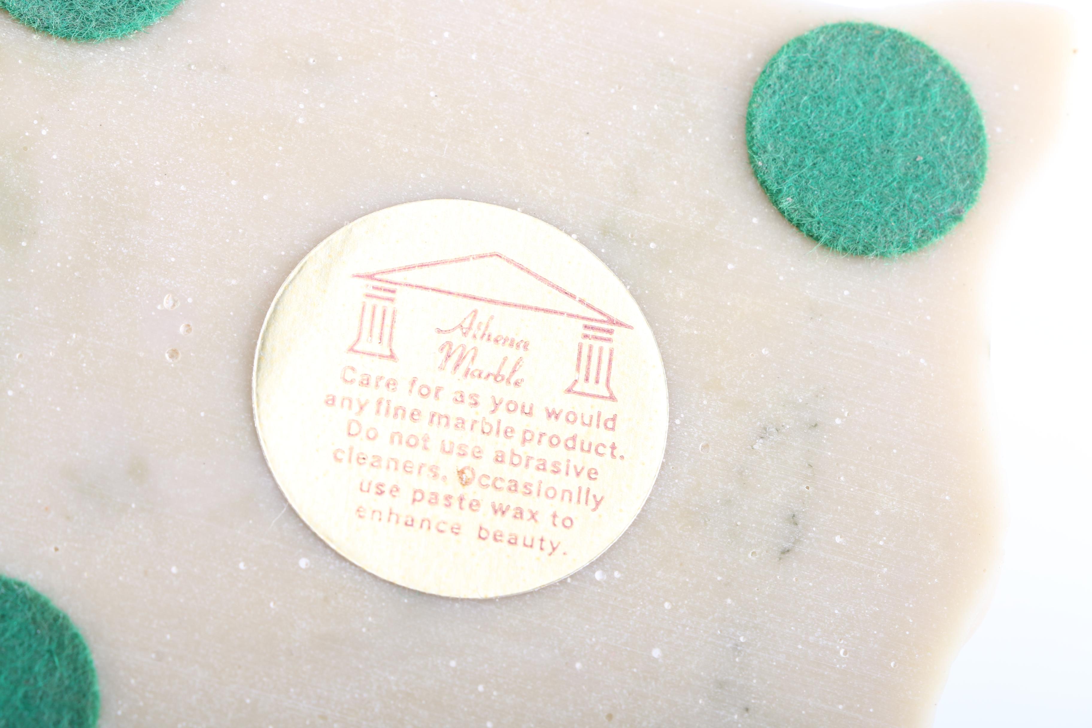 "Athena Marble" Faux Marble Resin Candlestick