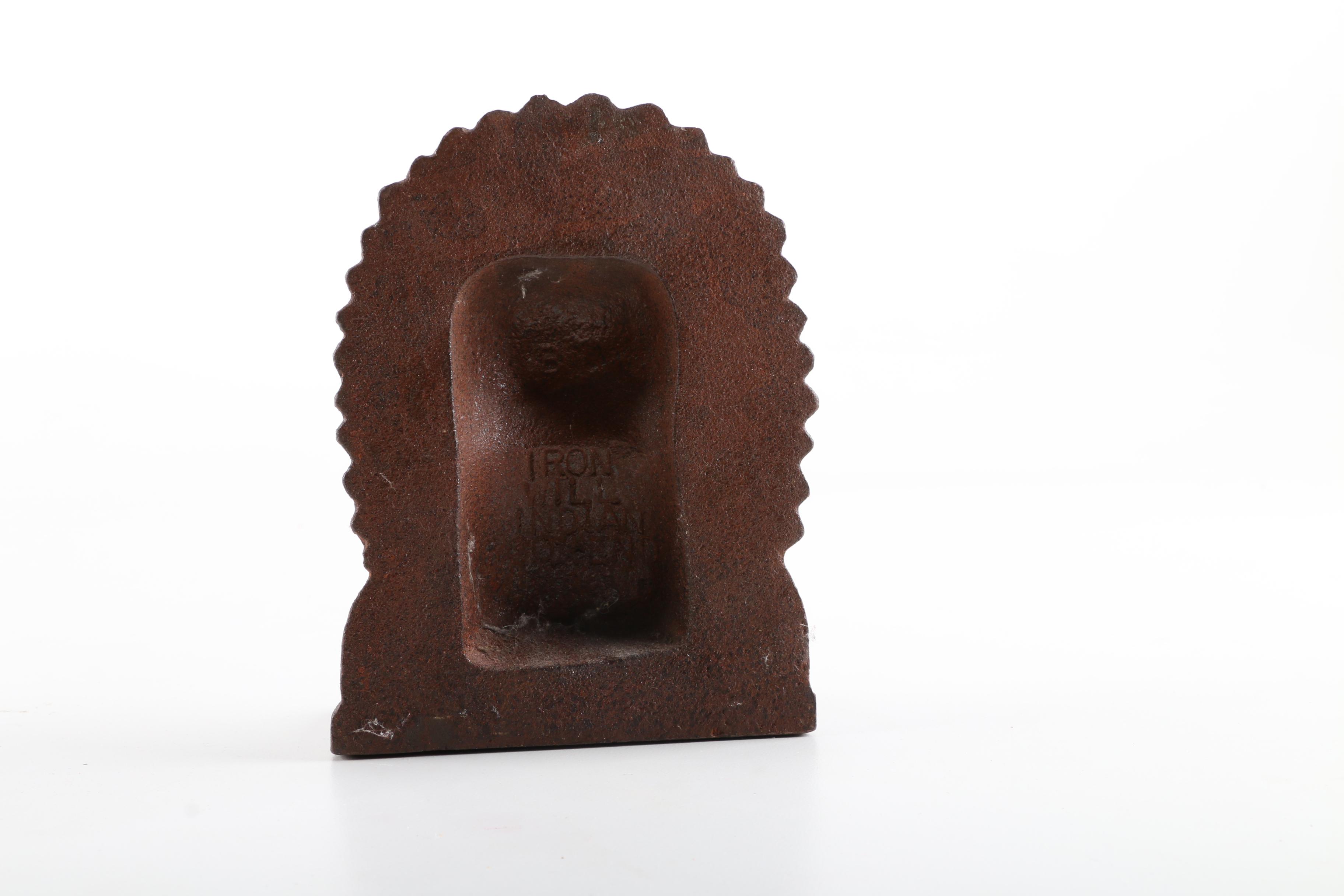 Vintage "Iron Will Indian" Iron Bookend