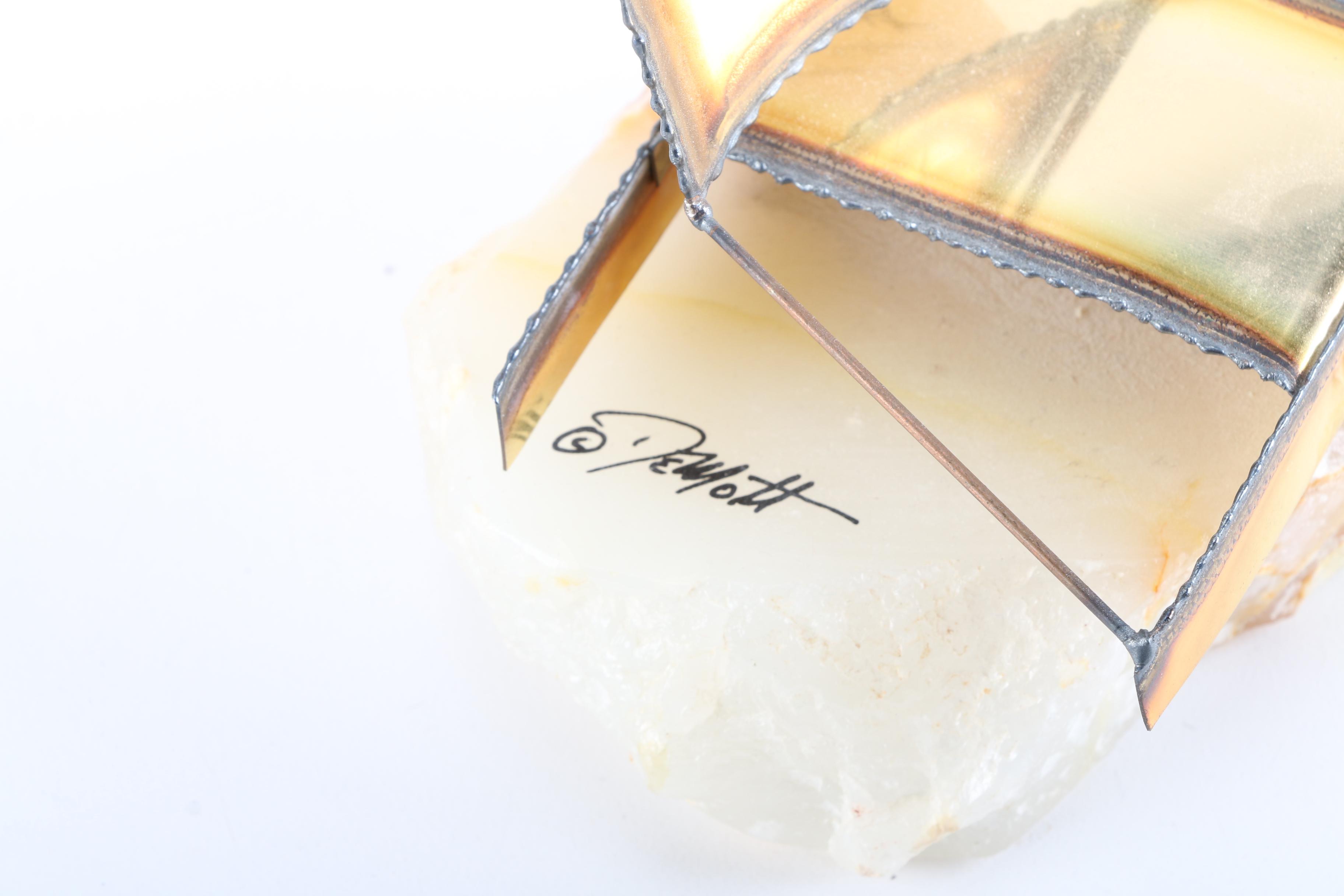 Jon & Don DeMott Mix Metal Sculpture of a Catamaran