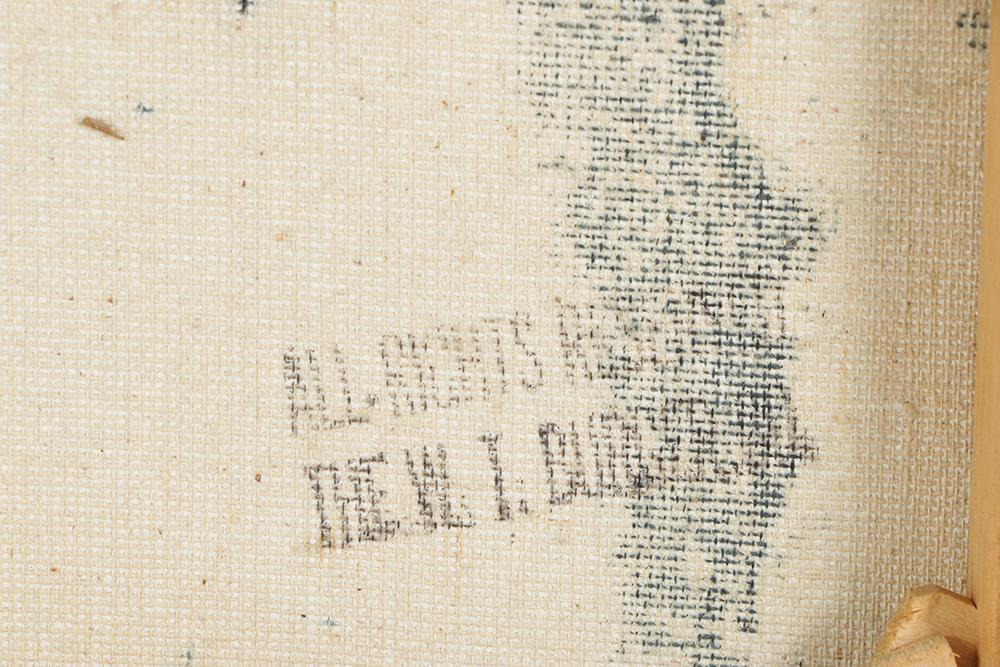 Alfred G. Huber Oil Painting on Canvas Art Deco Style Portrait