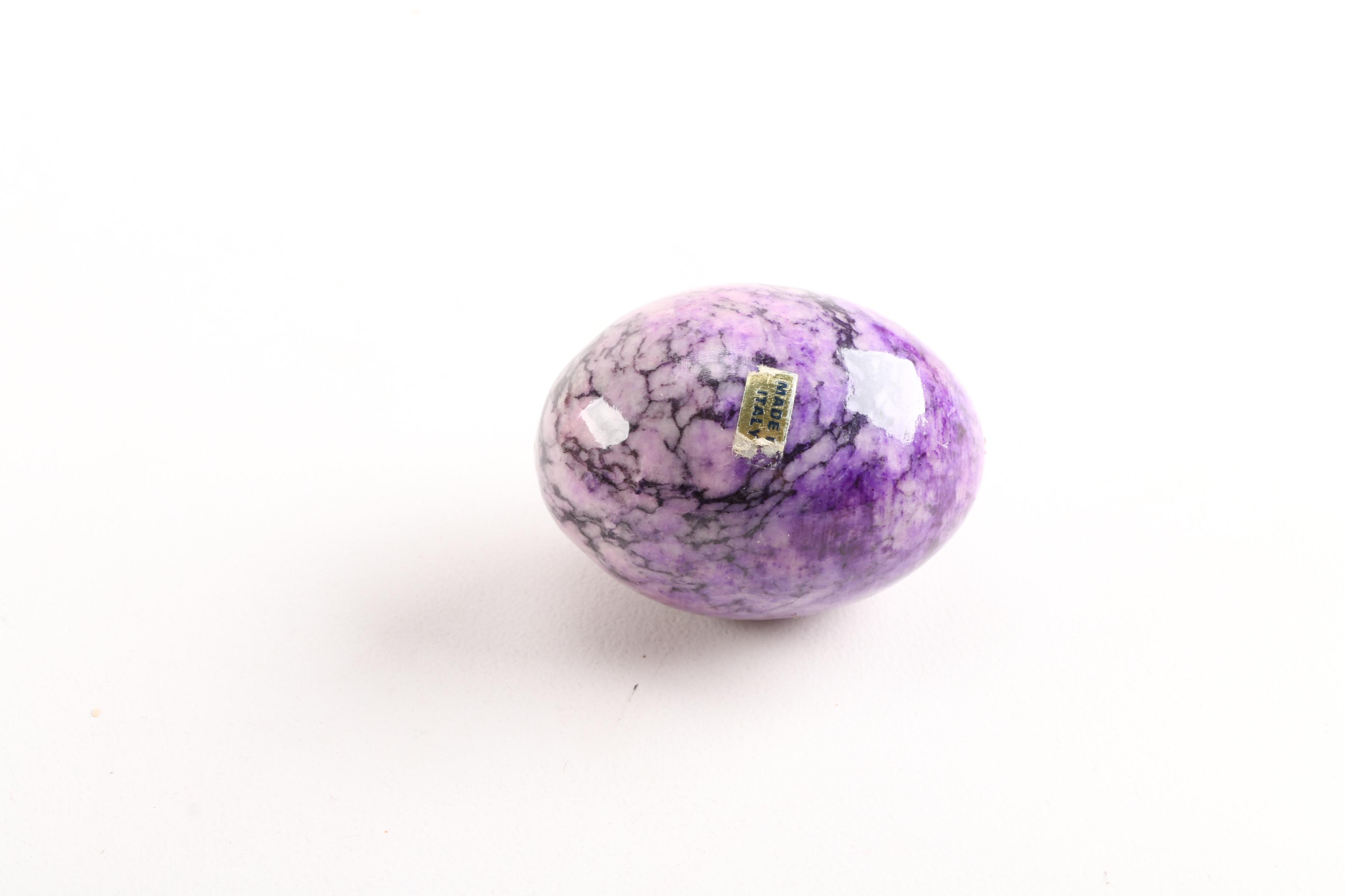 Dyed Alabaster Carved Eggs