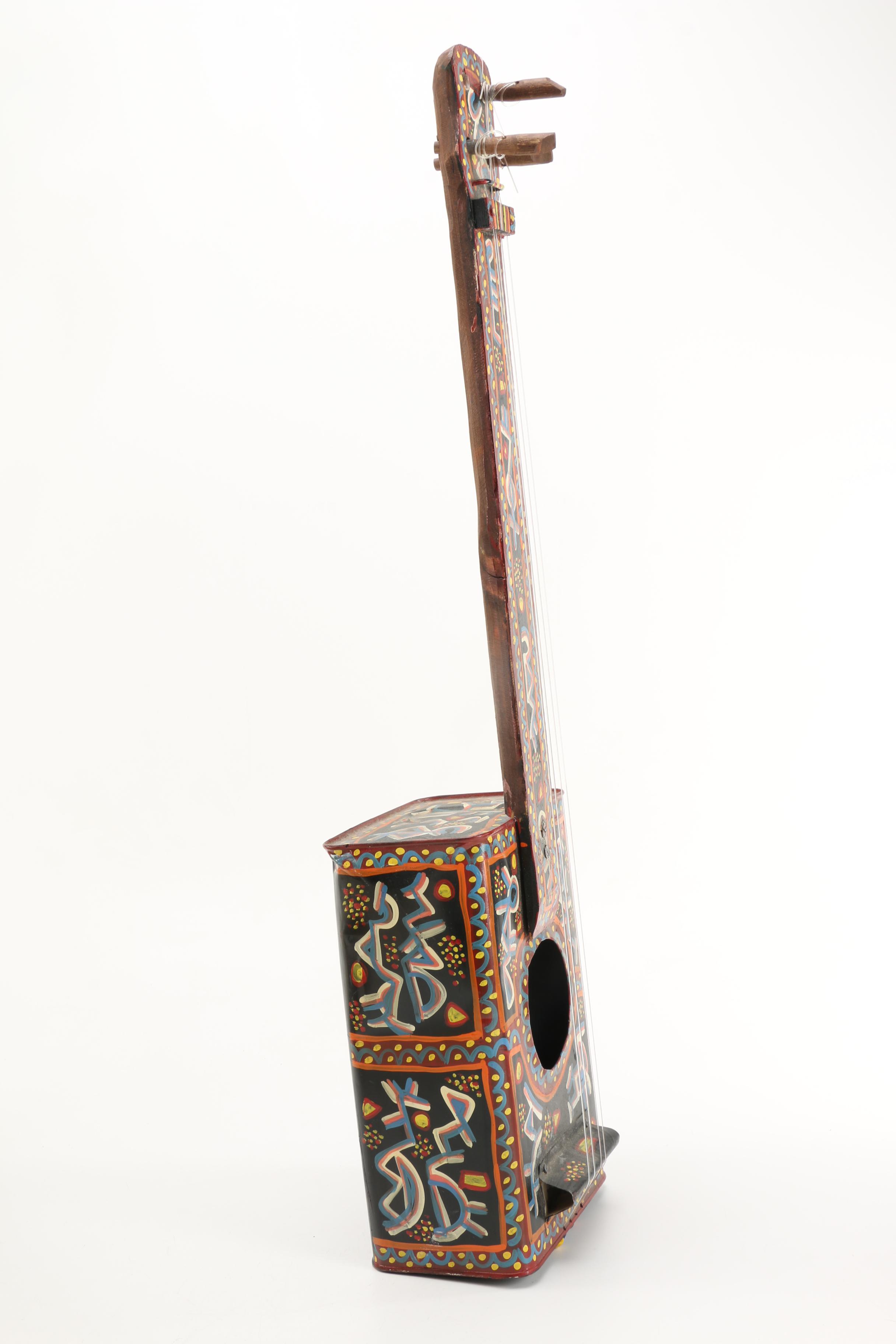 Handmade String Instruments Including Dayak Sapek From Indonesia
