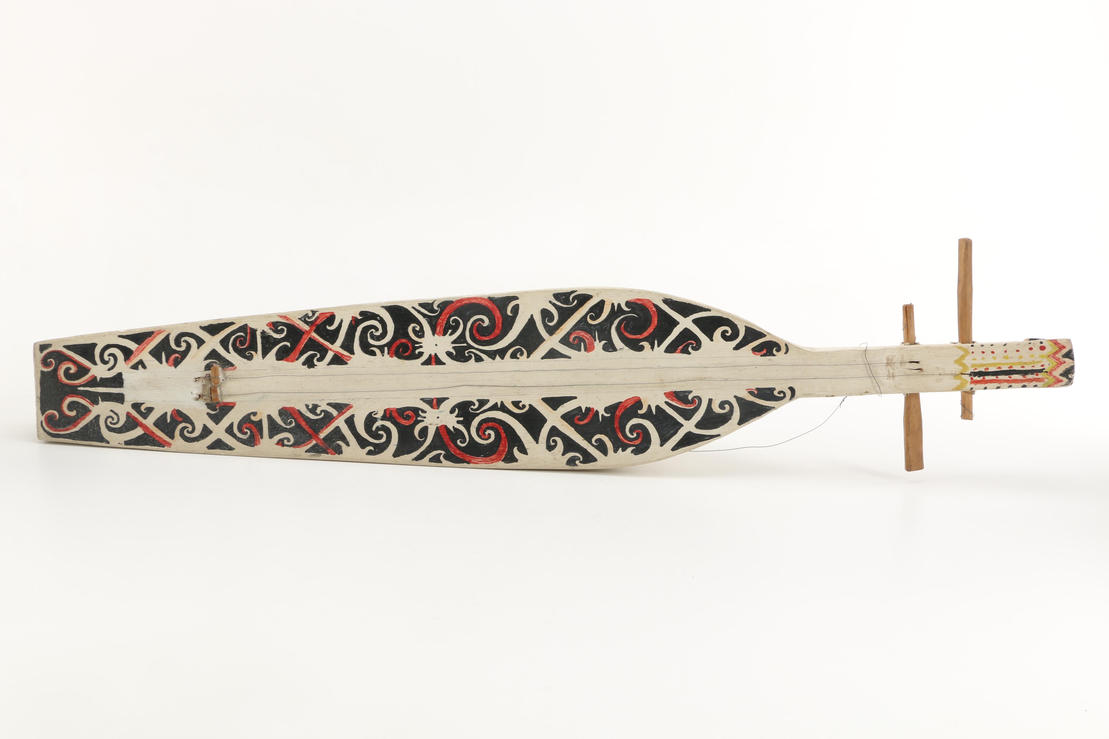 Handmade String Instruments Including Dayak Sapek From Indonesia