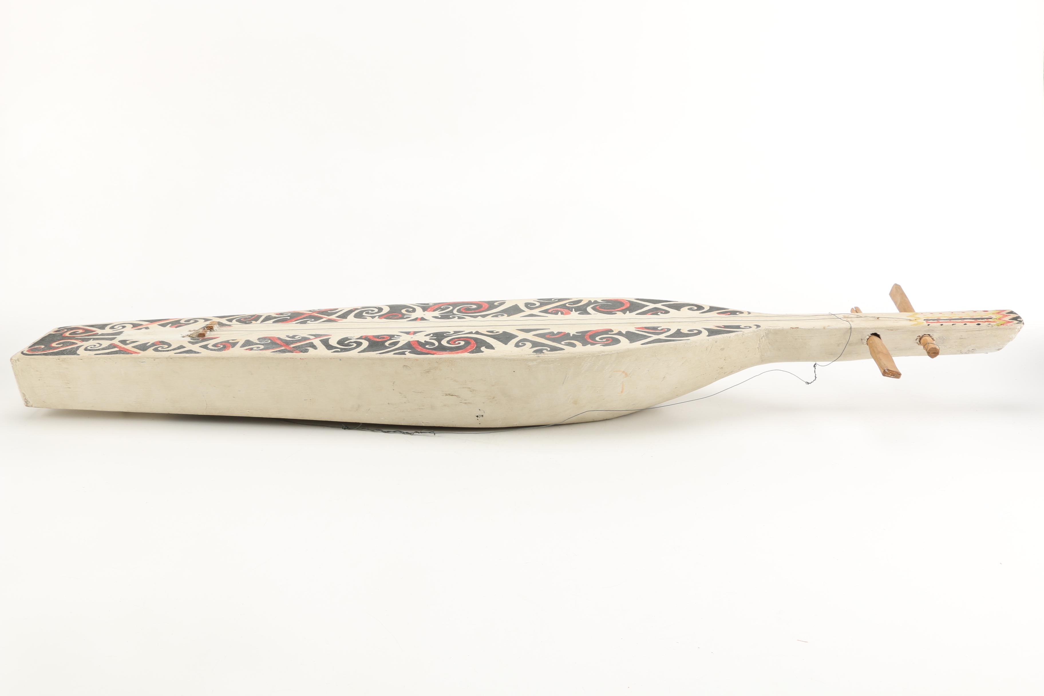 Handmade String Instruments Including Dayak Sapek From Indonesia