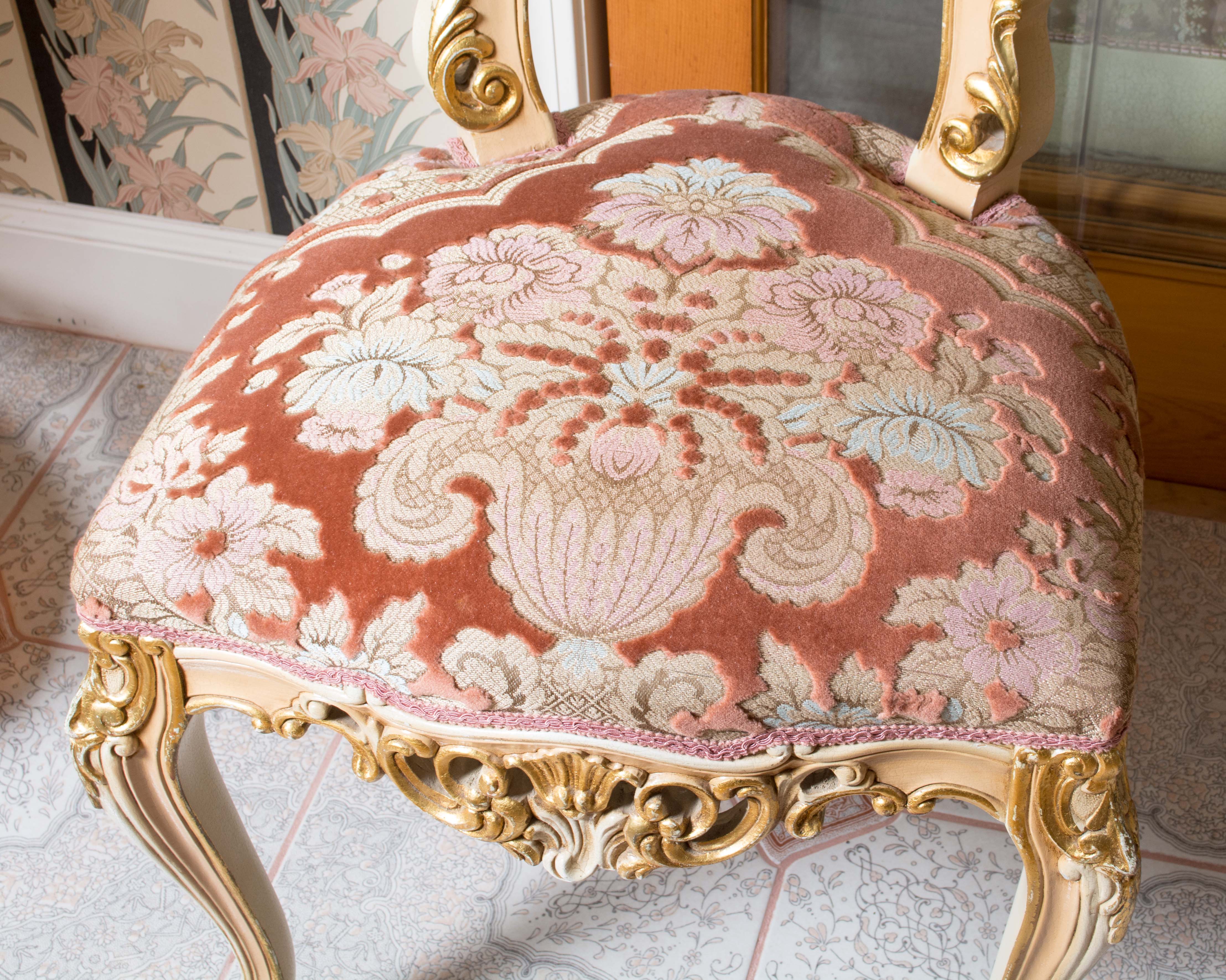 Palace Size Hand-Painted Rococo Style Dining Room Set