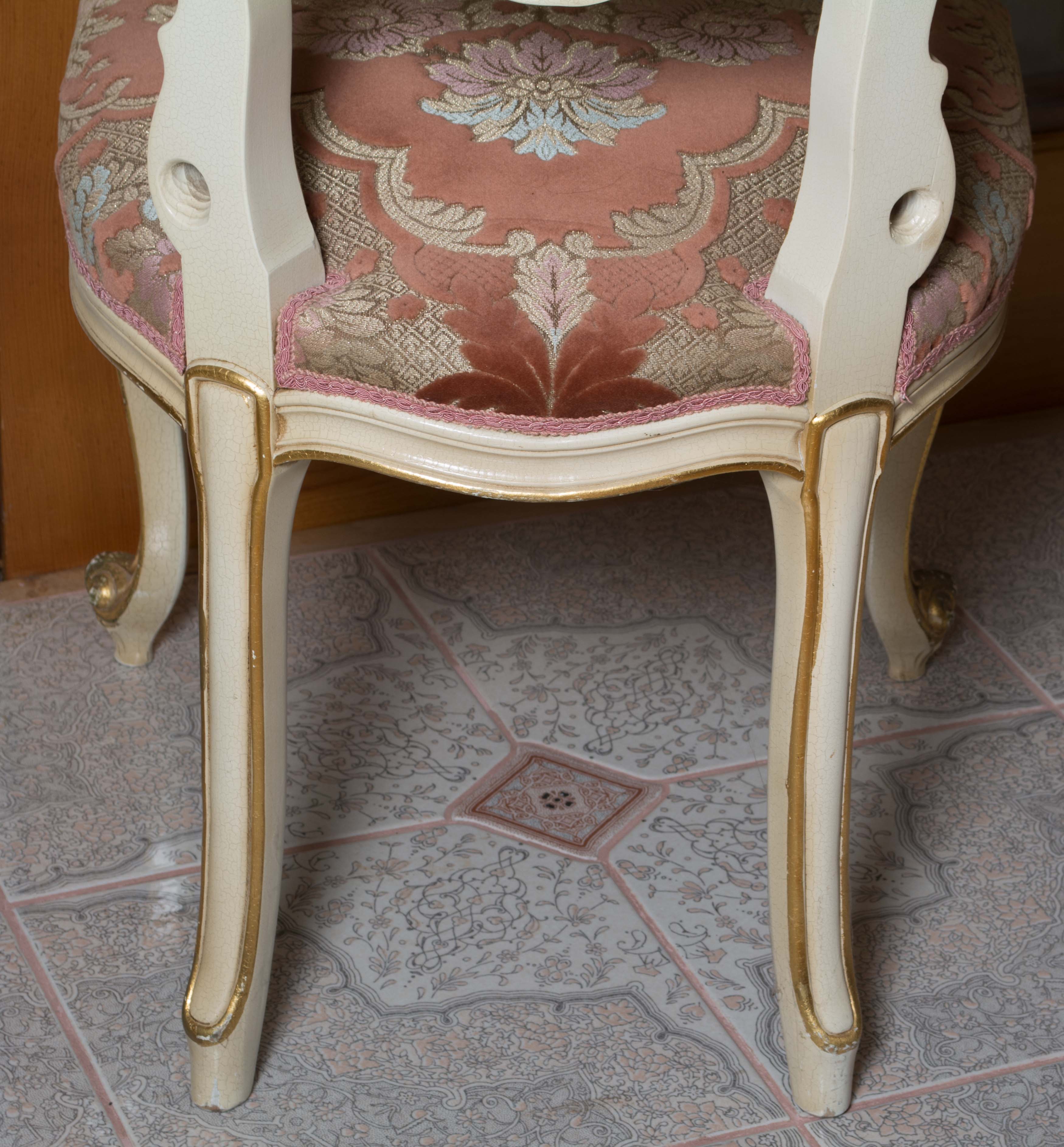 Hand-Painted Rococo Style Side Chairs