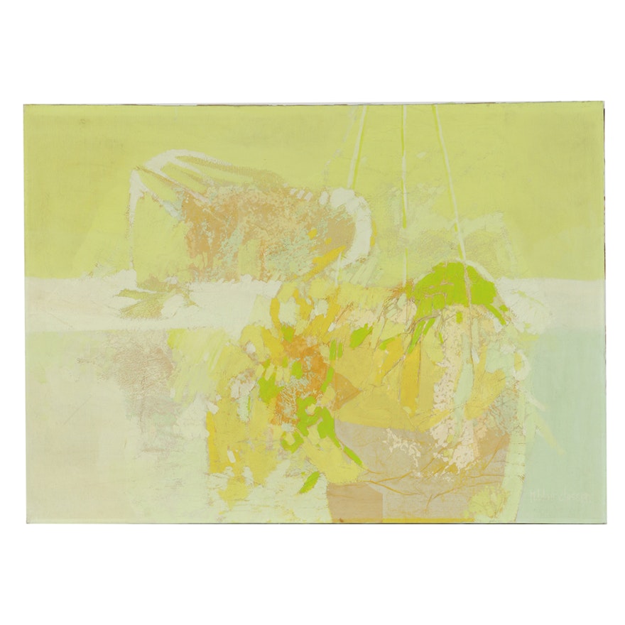 Nanci Blair Closson Acrylic on Canvas of Abstract Scene