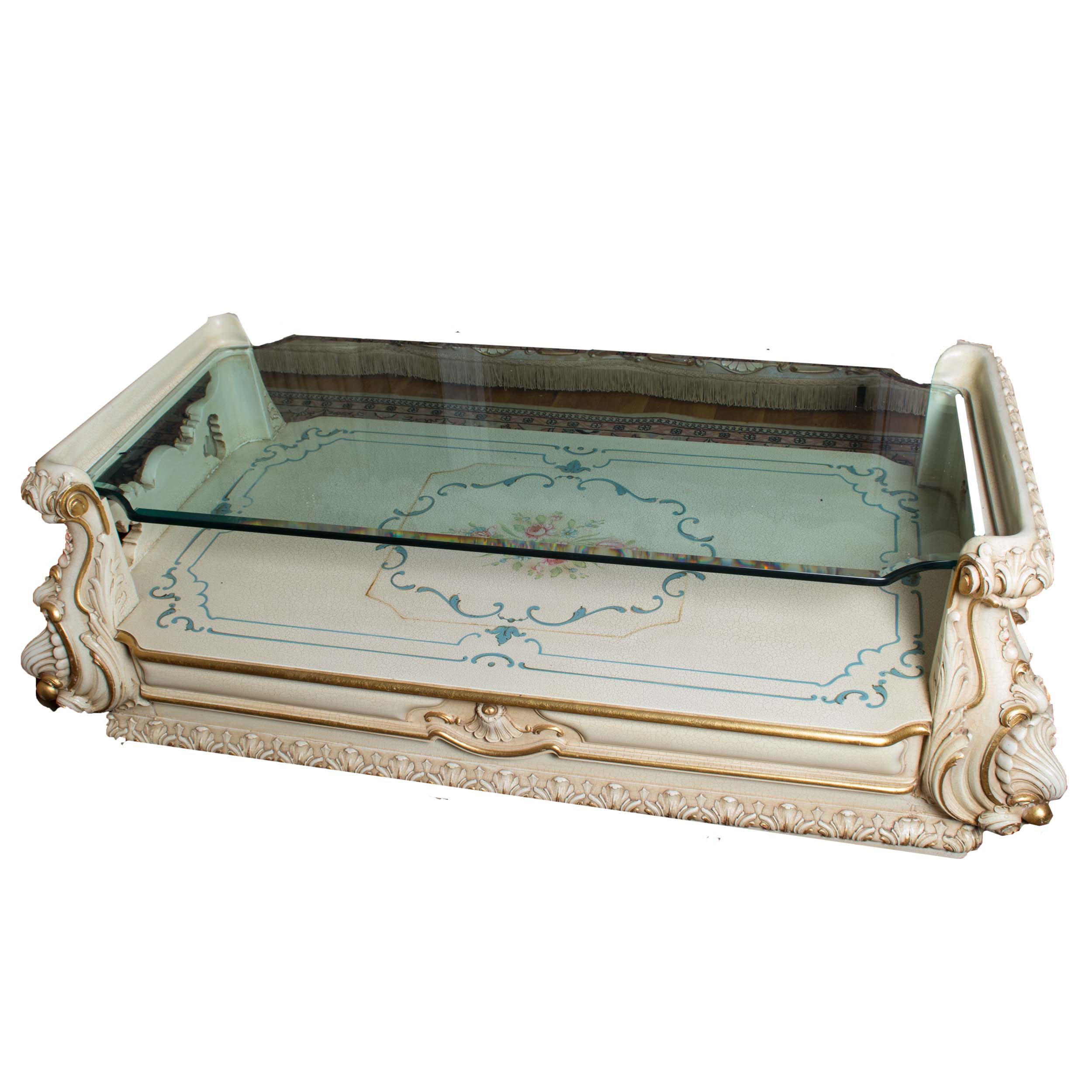 Rococo Style Hand-Painted Coffee Table